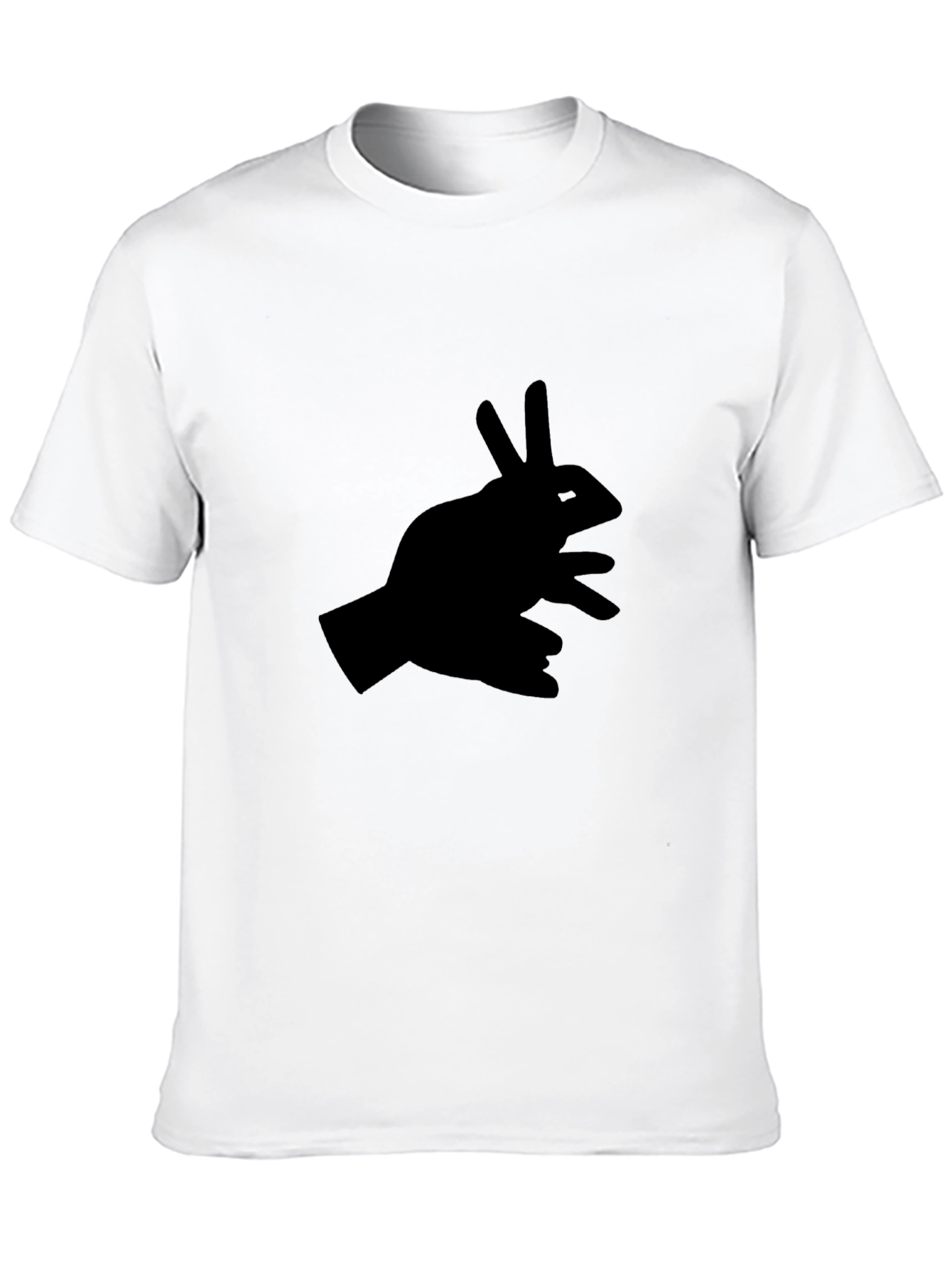 Rabbit Shadow Hand Black T-Shirt