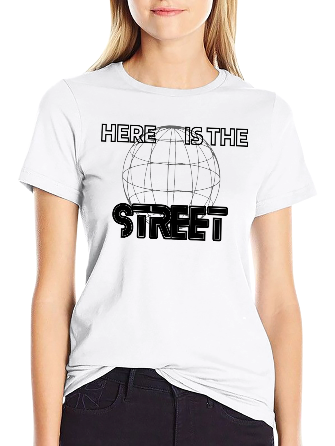 Here is The Street Graphic Black T-Shirt