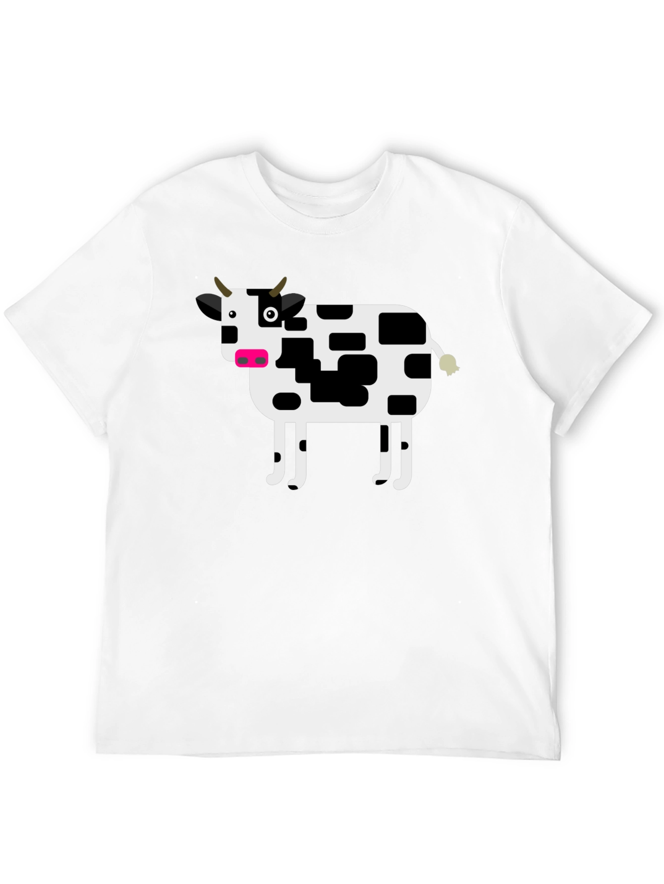 Cow Graphic T-Shirt - Black Cotton Tee