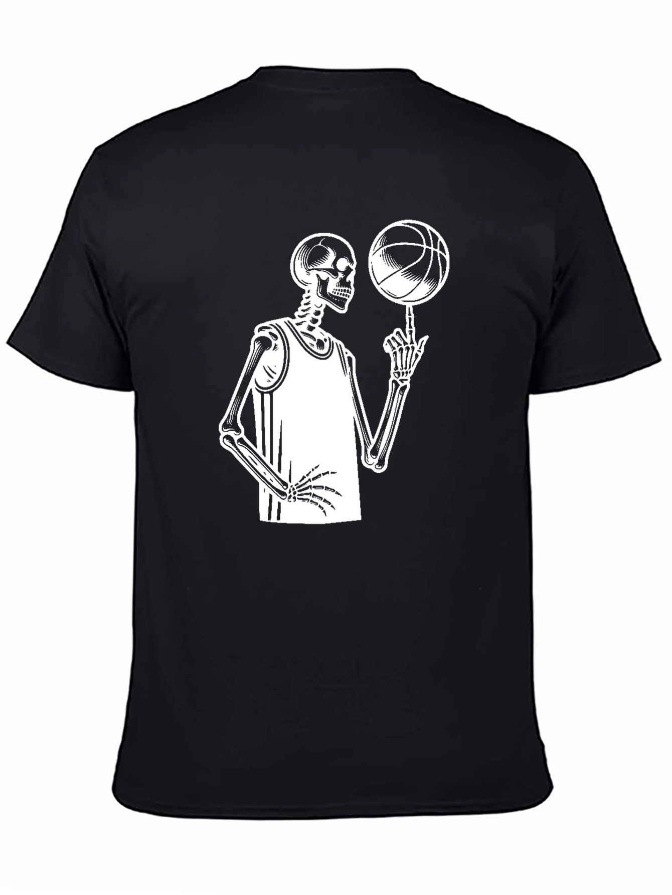 Skeleton Basketball Player Black T-Shirt