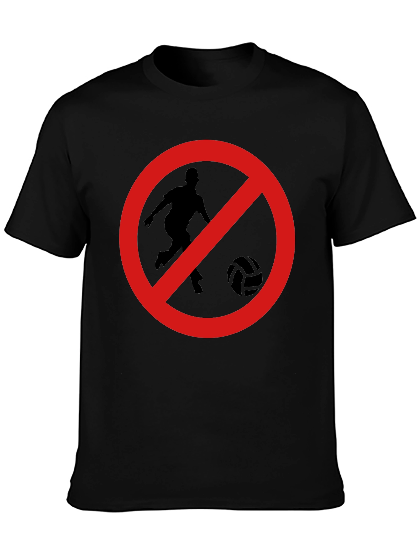 No Soccer Zone Black T-Shirt