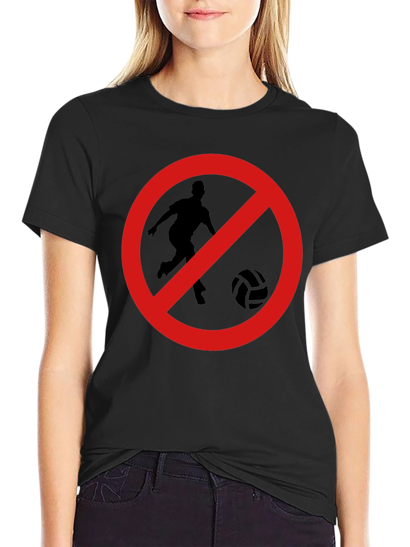 No Soccer Zone Black T-Shirt