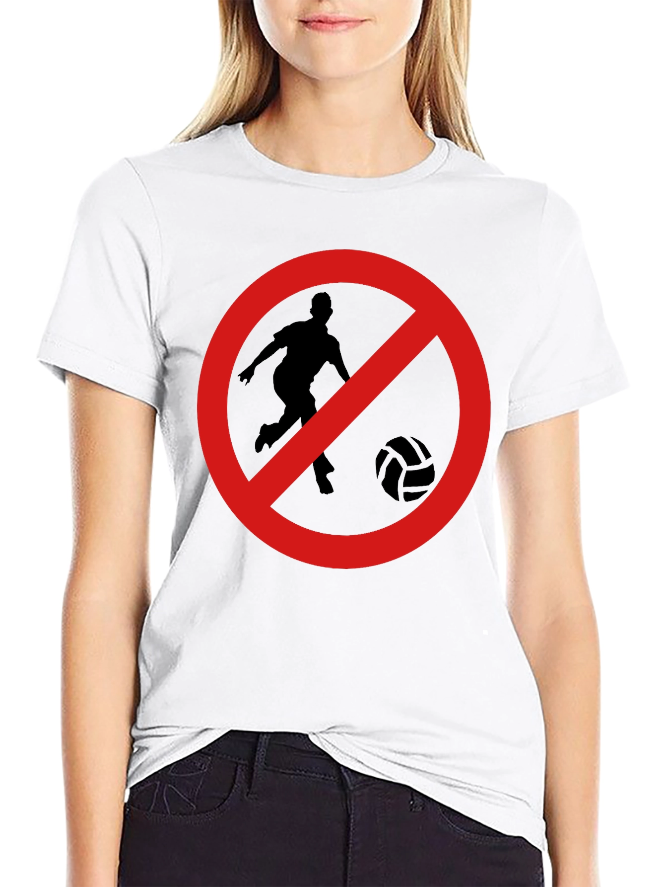 No Soccer Zone Black T-Shirt