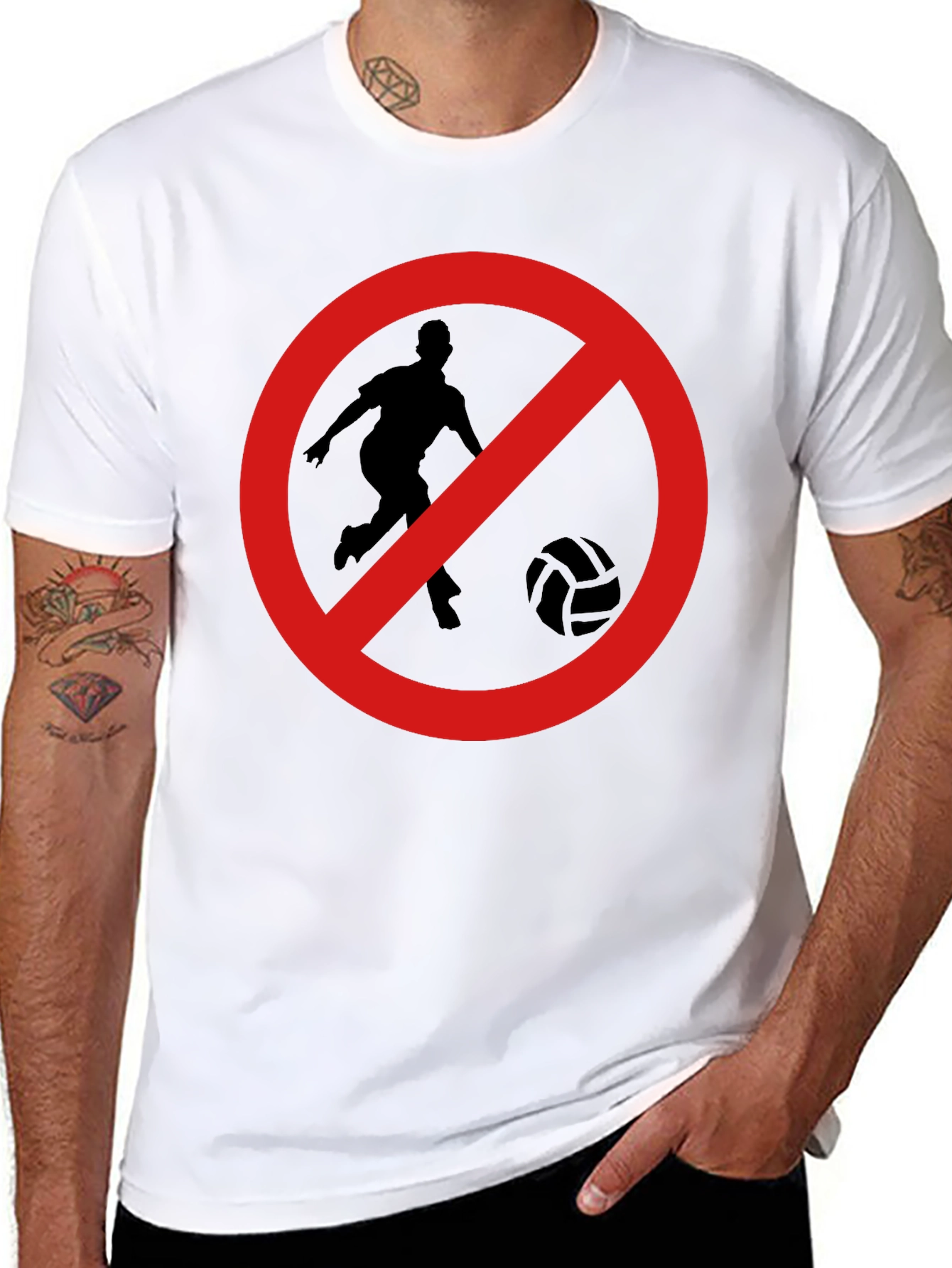 No Soccer Zone Black T-Shirt