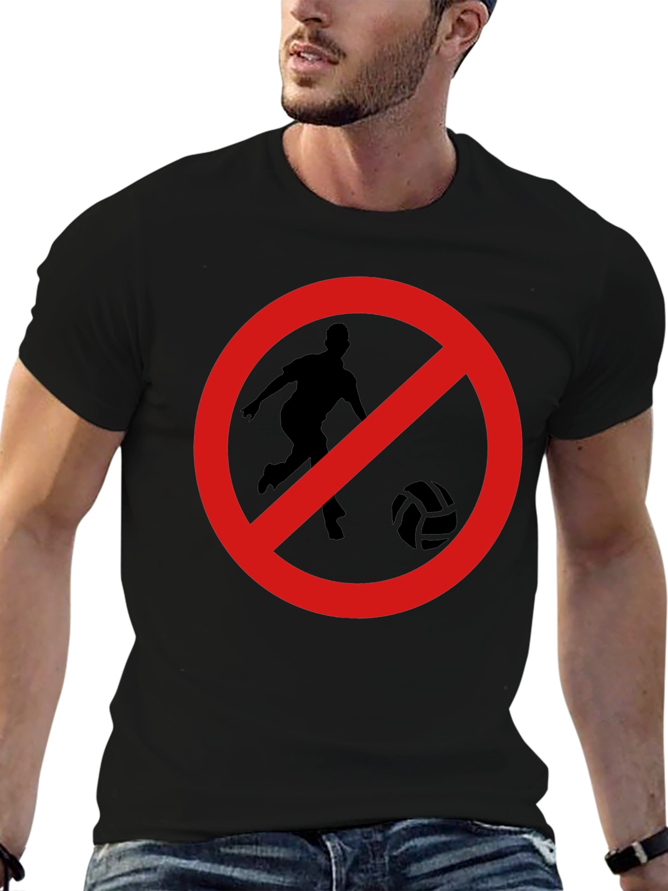 No Soccer Zone Black T-Shirt