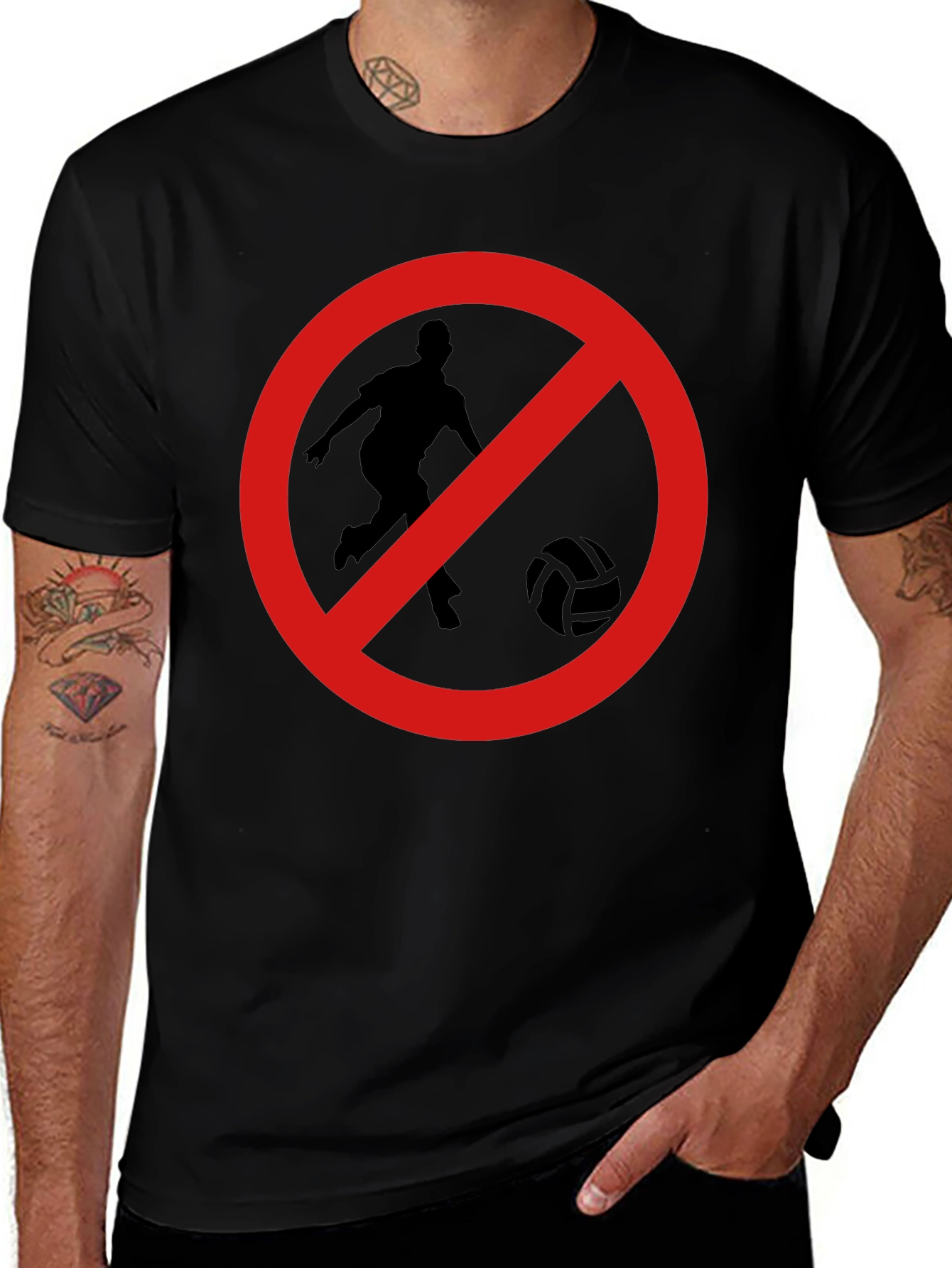 No Soccer Zone Black T-Shirt