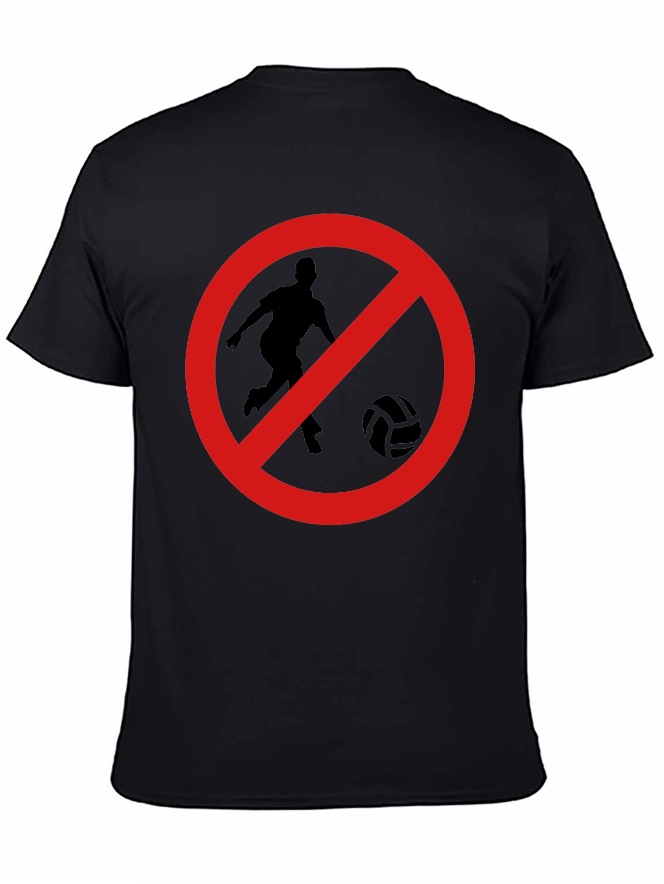 No Soccer Zone Black T-Shirt