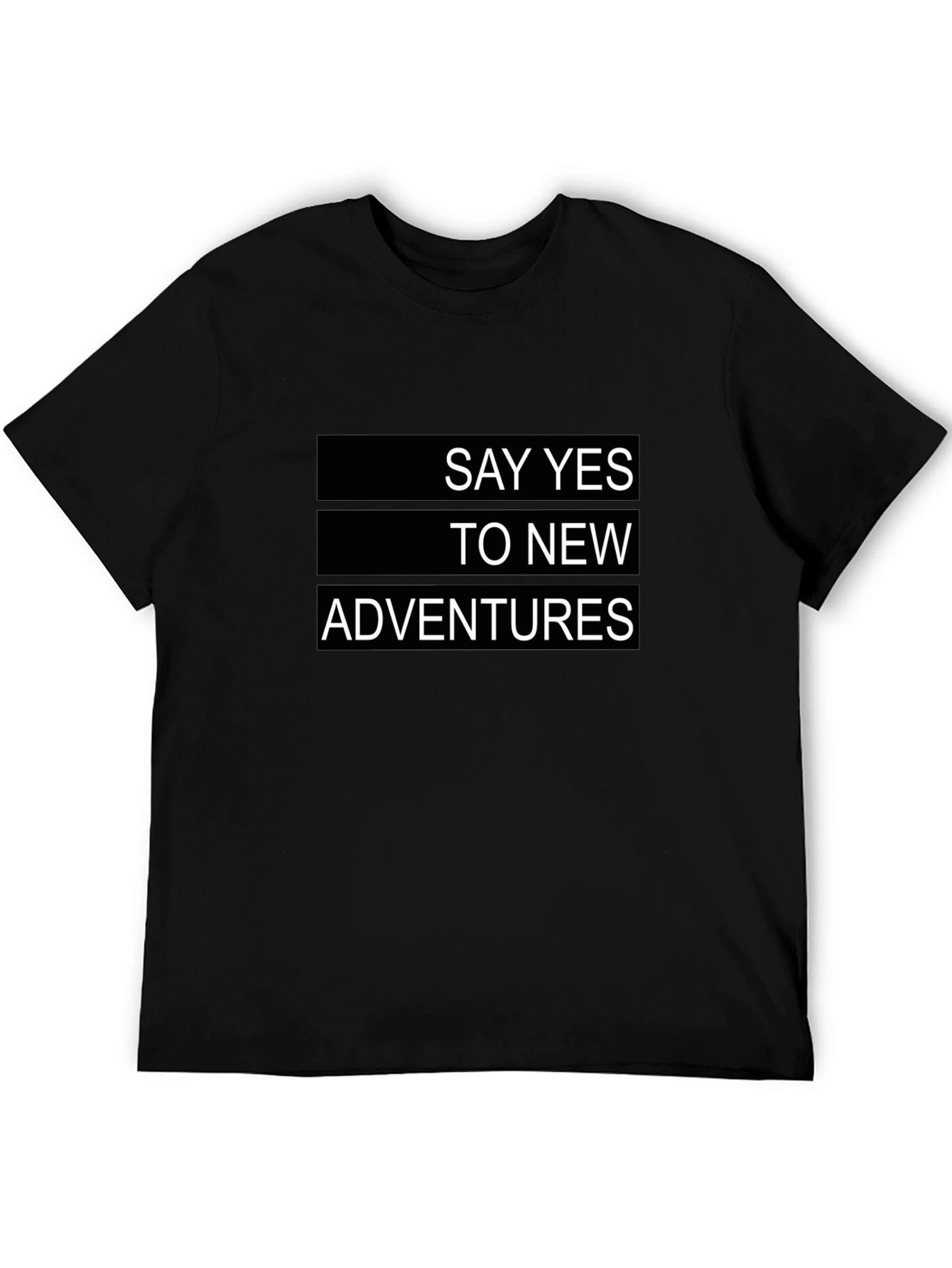 Say Yes To New Adventures Black Graphic Tee