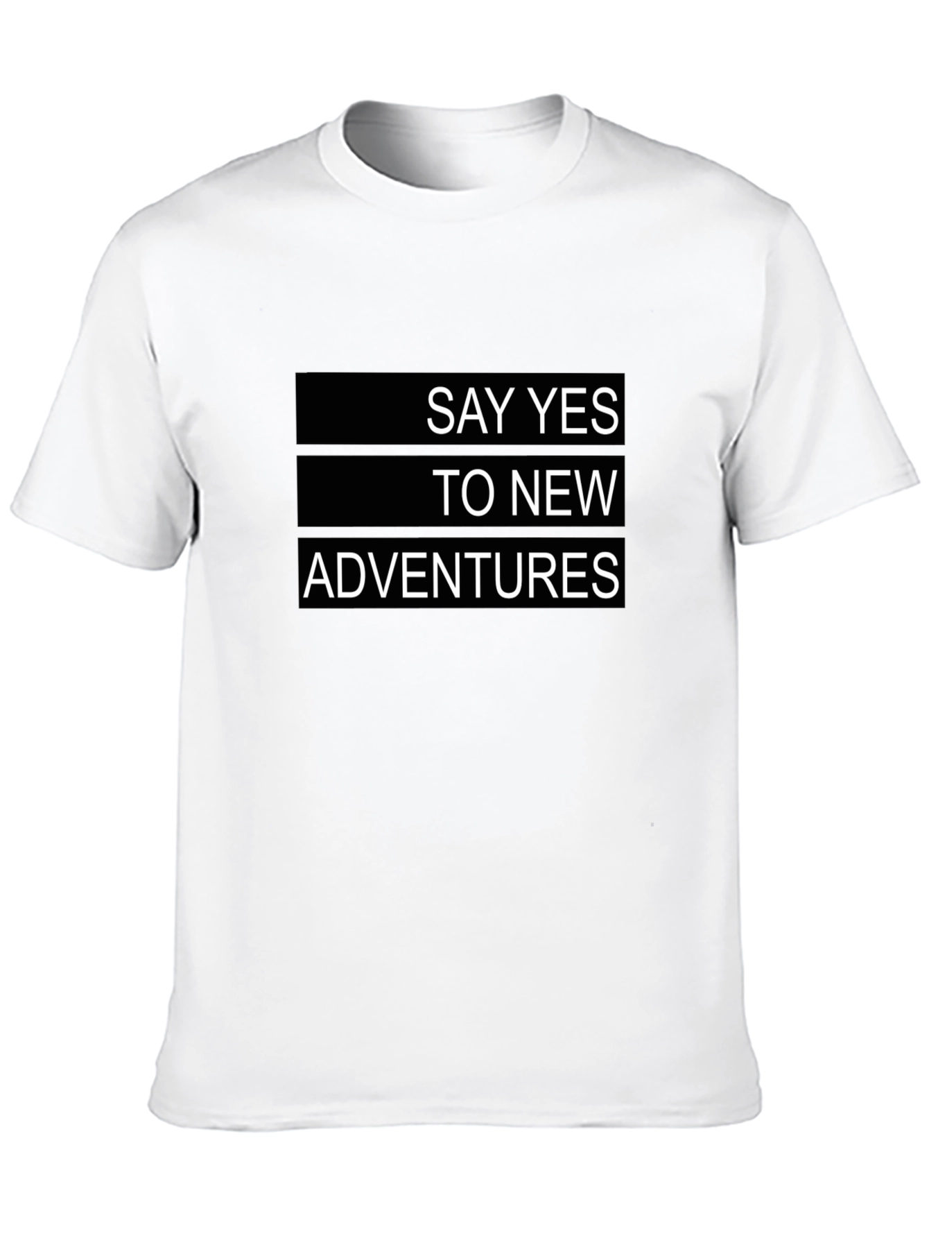 Say Yes To New Adventures Black Graphic Tee