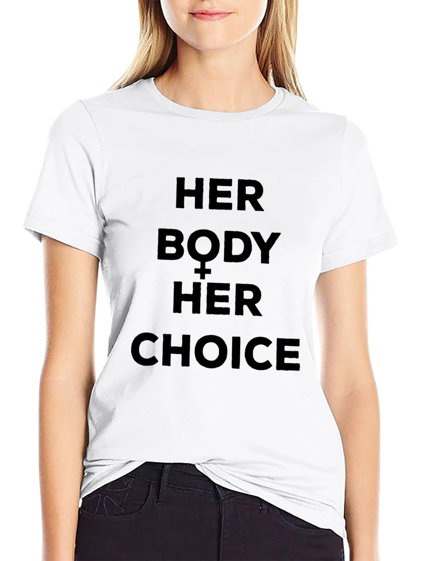 Her Body Her Choice Graphic Tee - Black