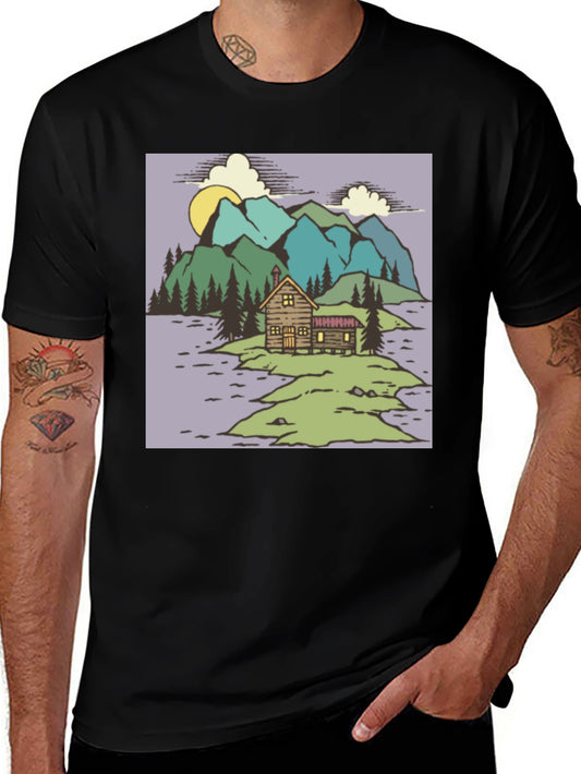 Cabin in the Woods Graphic Tee - Black