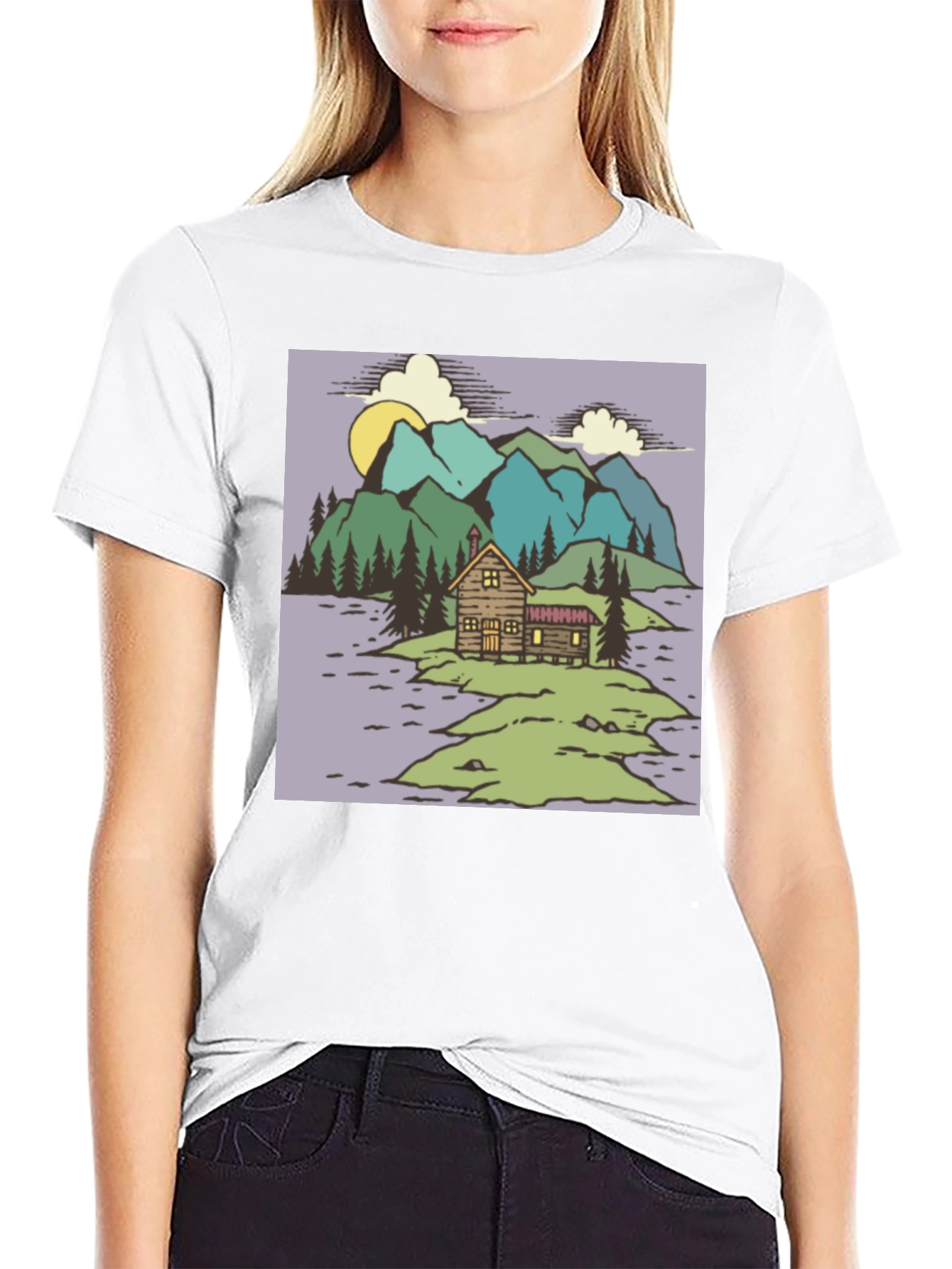 Cabin in the Woods Graphic Tee - Black