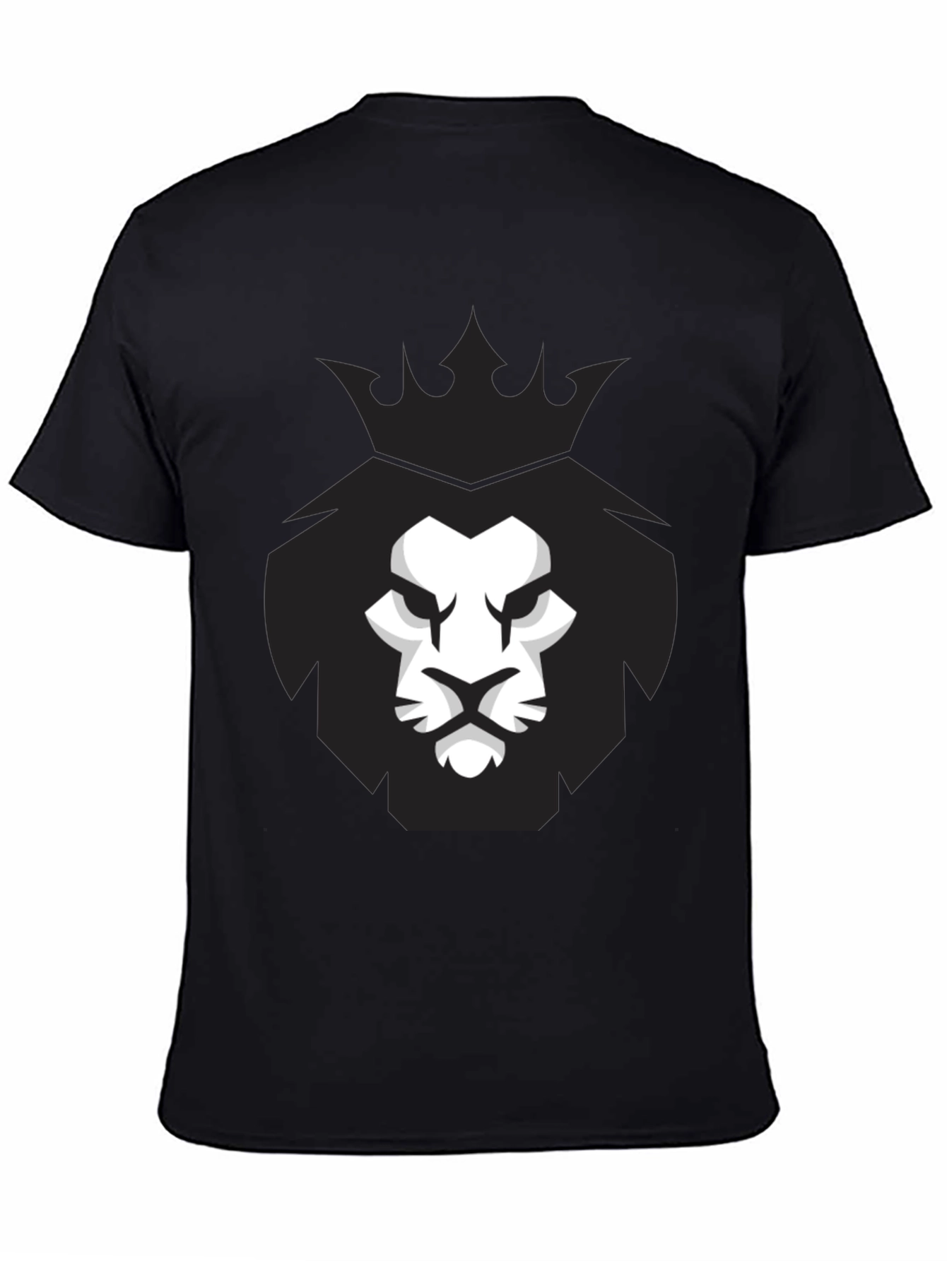 King Lion Graphic Tee - Black Cotton T-Shirt