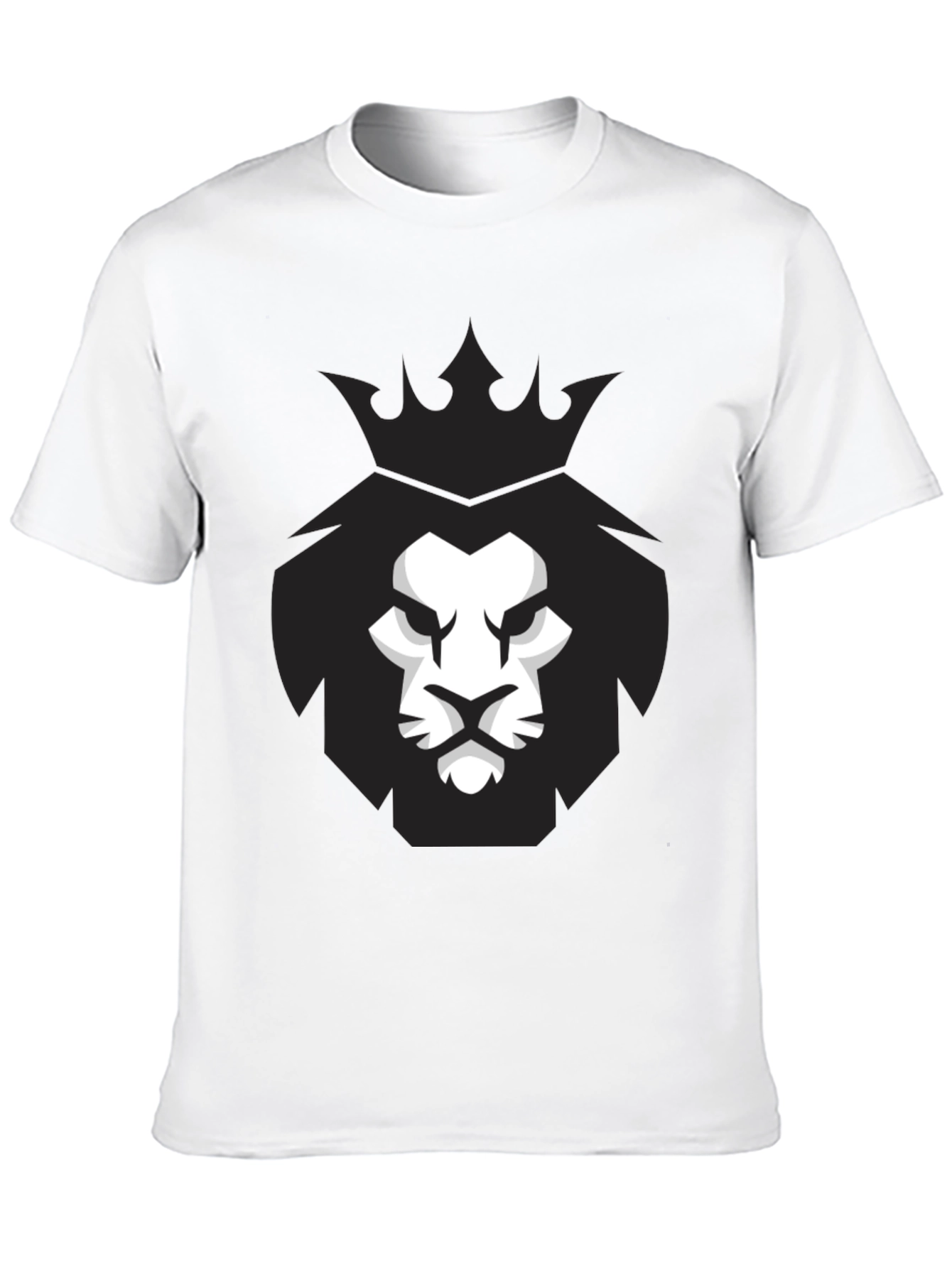 King Lion Graphic Tee - Black Cotton T-Shirt