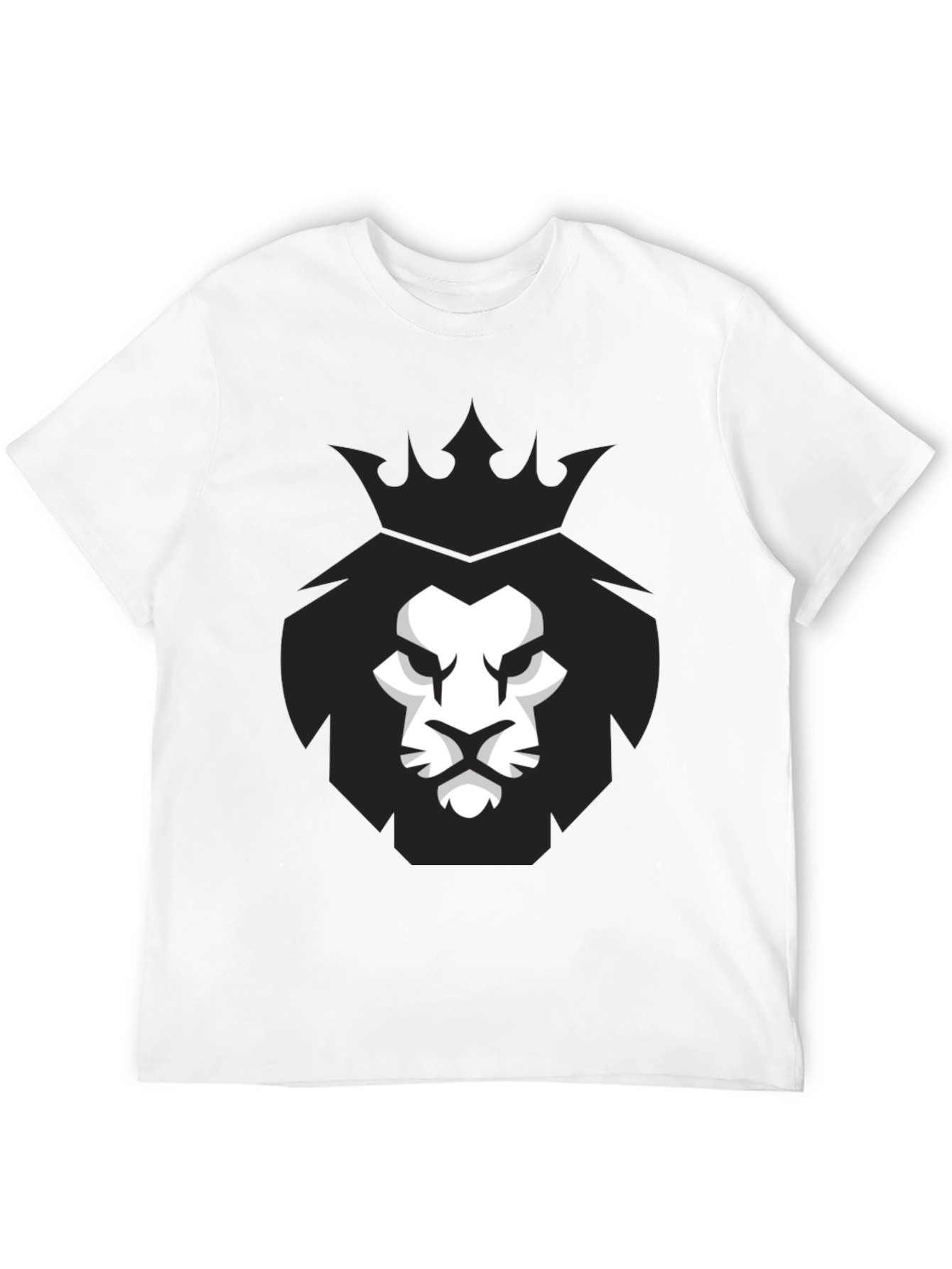 King Lion Graphic Tee - Black Cotton T-Shirt
