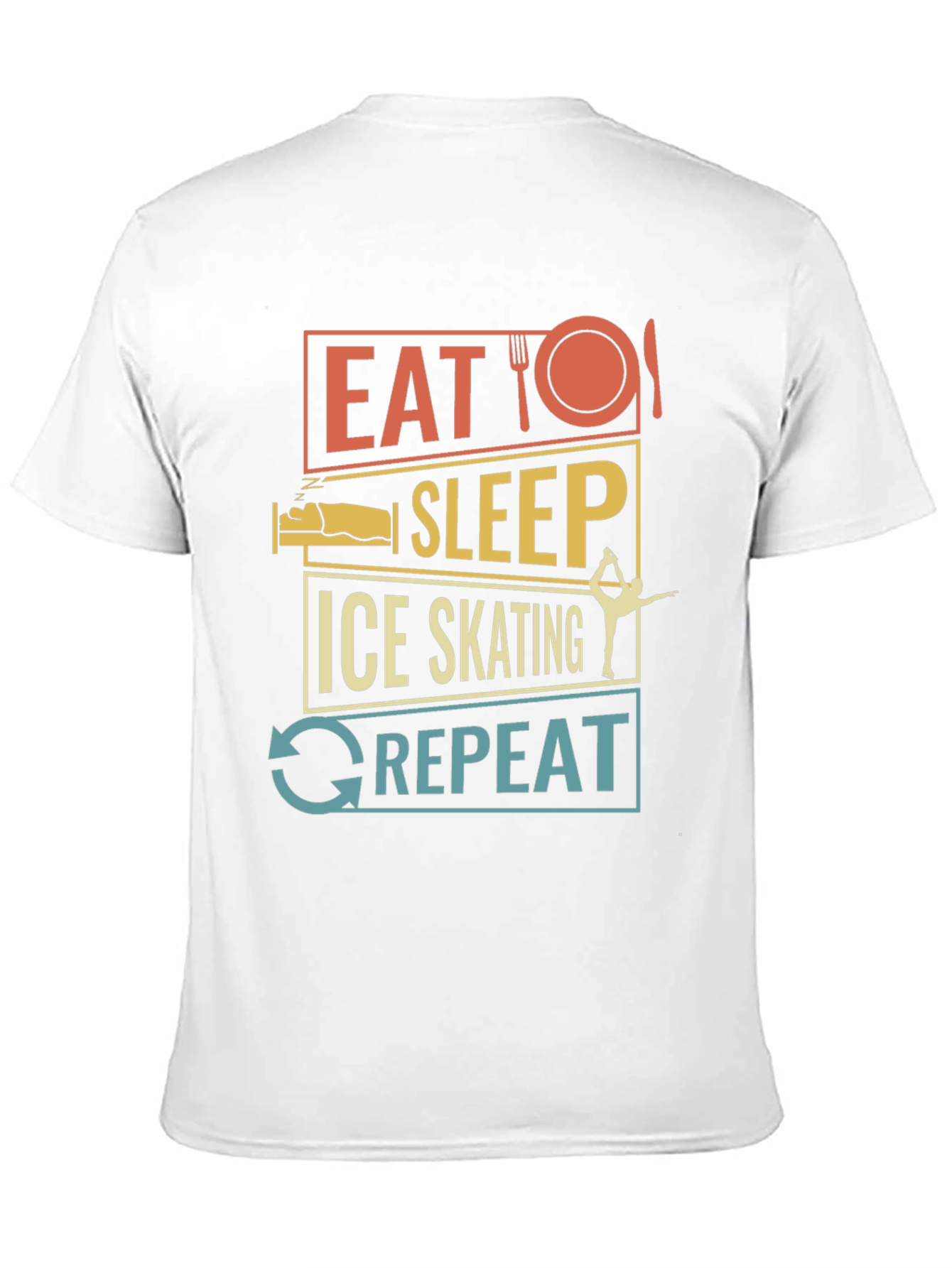 Eat Sleep Ice Skating Repeat Graphic T-Shirt