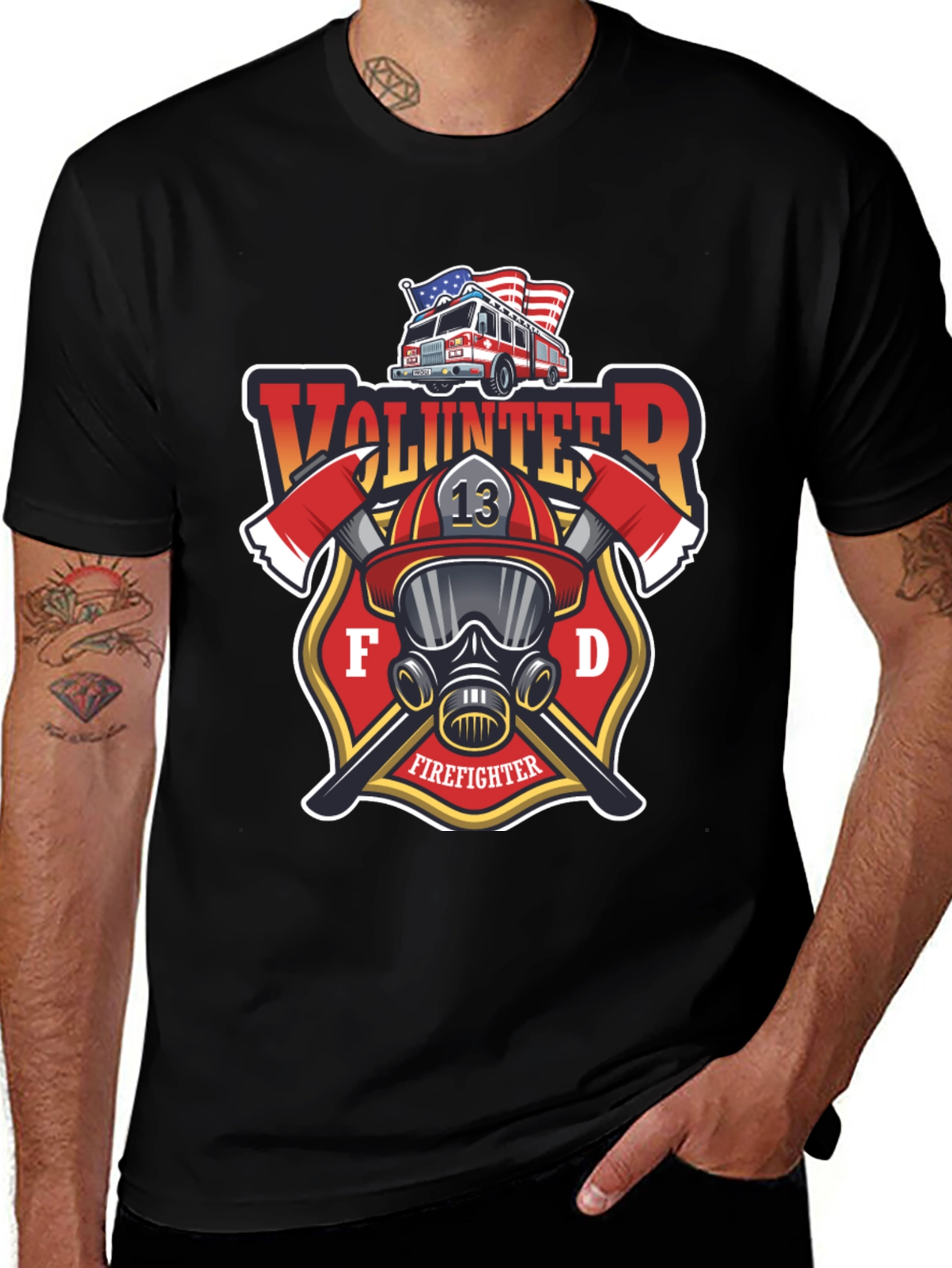 Volunteer Firefighter T-Shirt - FD Design