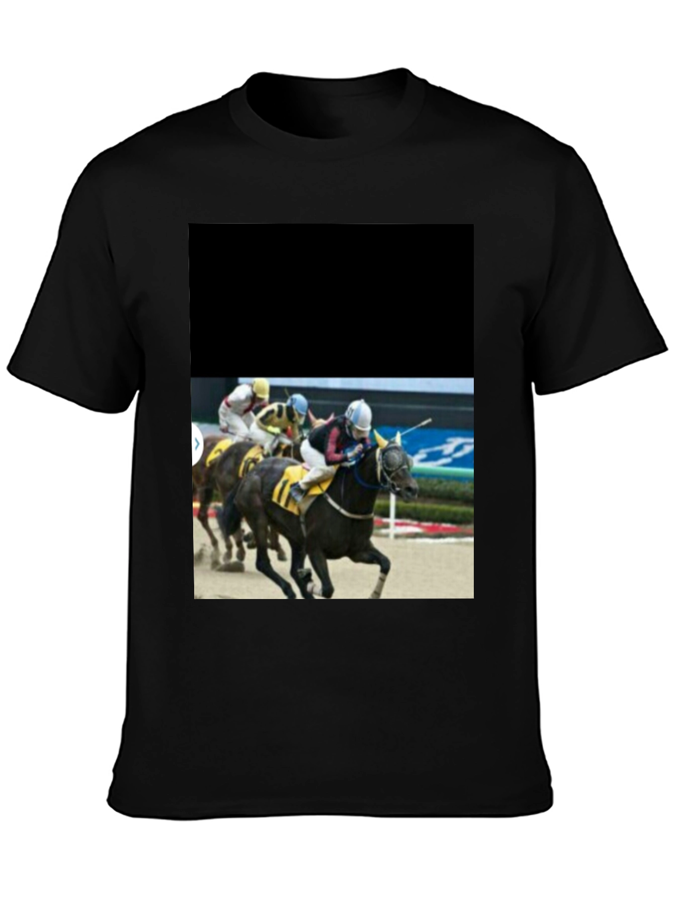 Horse Racing T-Shirt - Black Graphic Tee