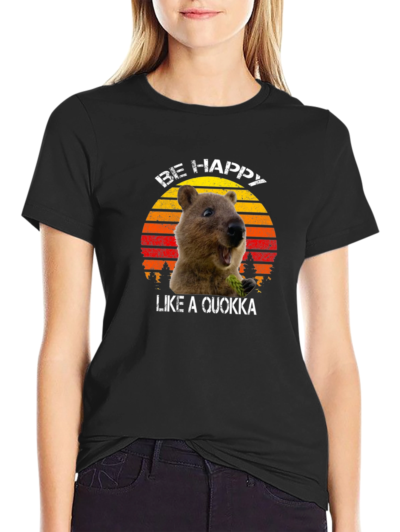 Be Happy Like a Quokka Graphic T-Shirt