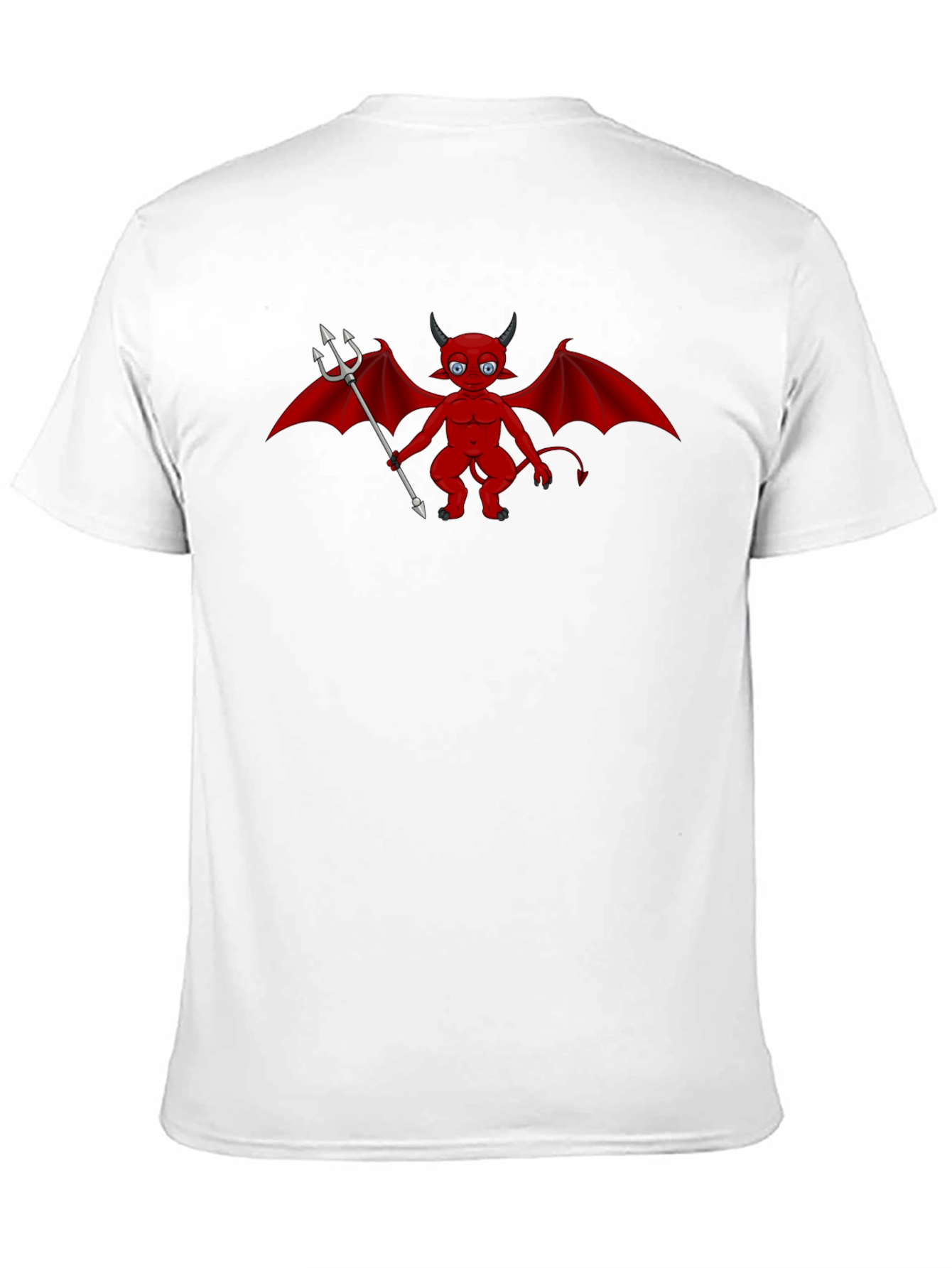 Cartoon Devil Graphic Tee - Black