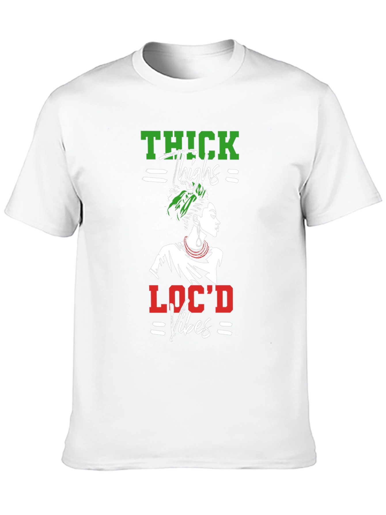 Thick Thighs Locd Vibes Black Graphic Tee