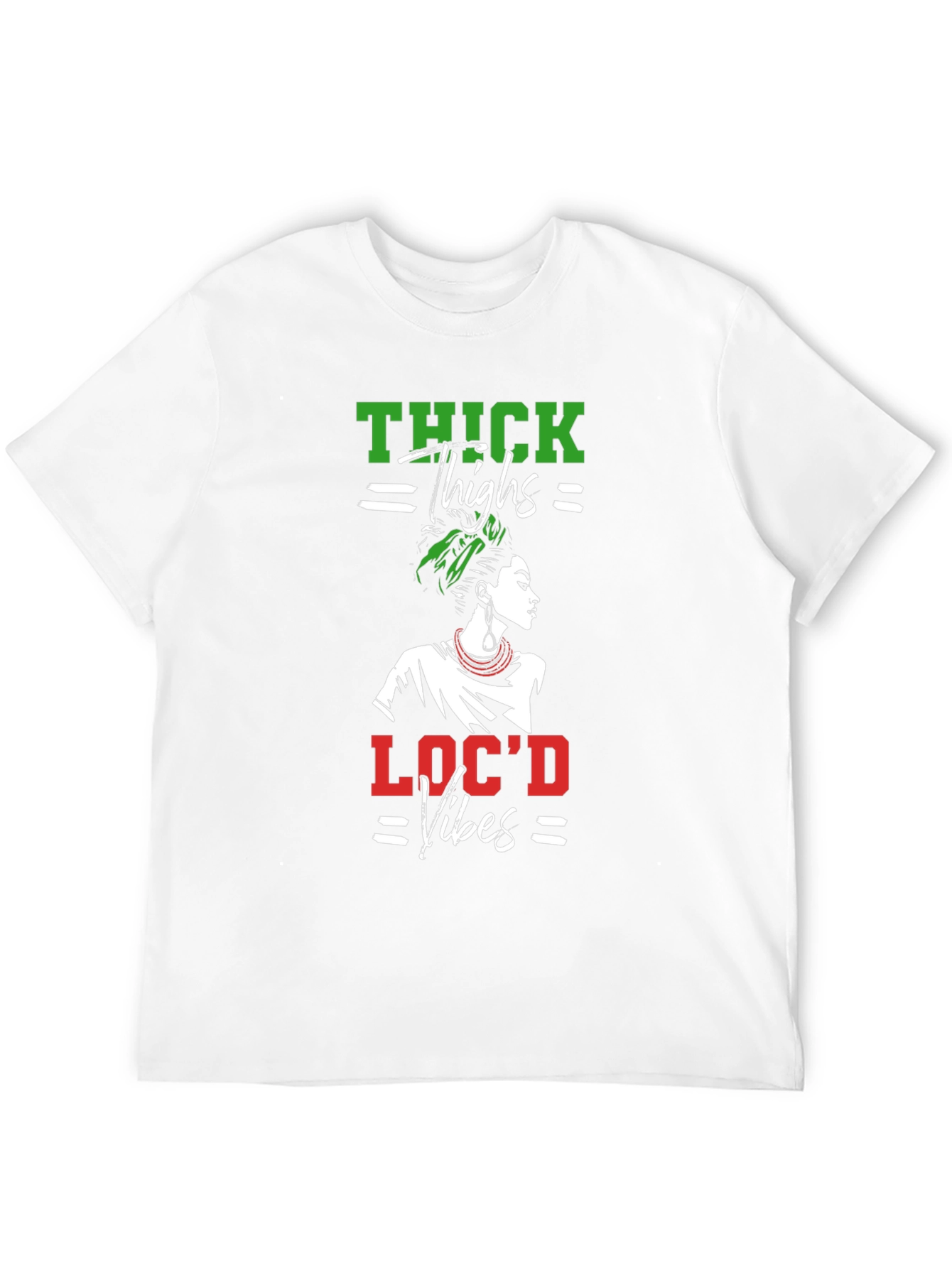 Thick Thighs Locd Vibes Black Graphic Tee