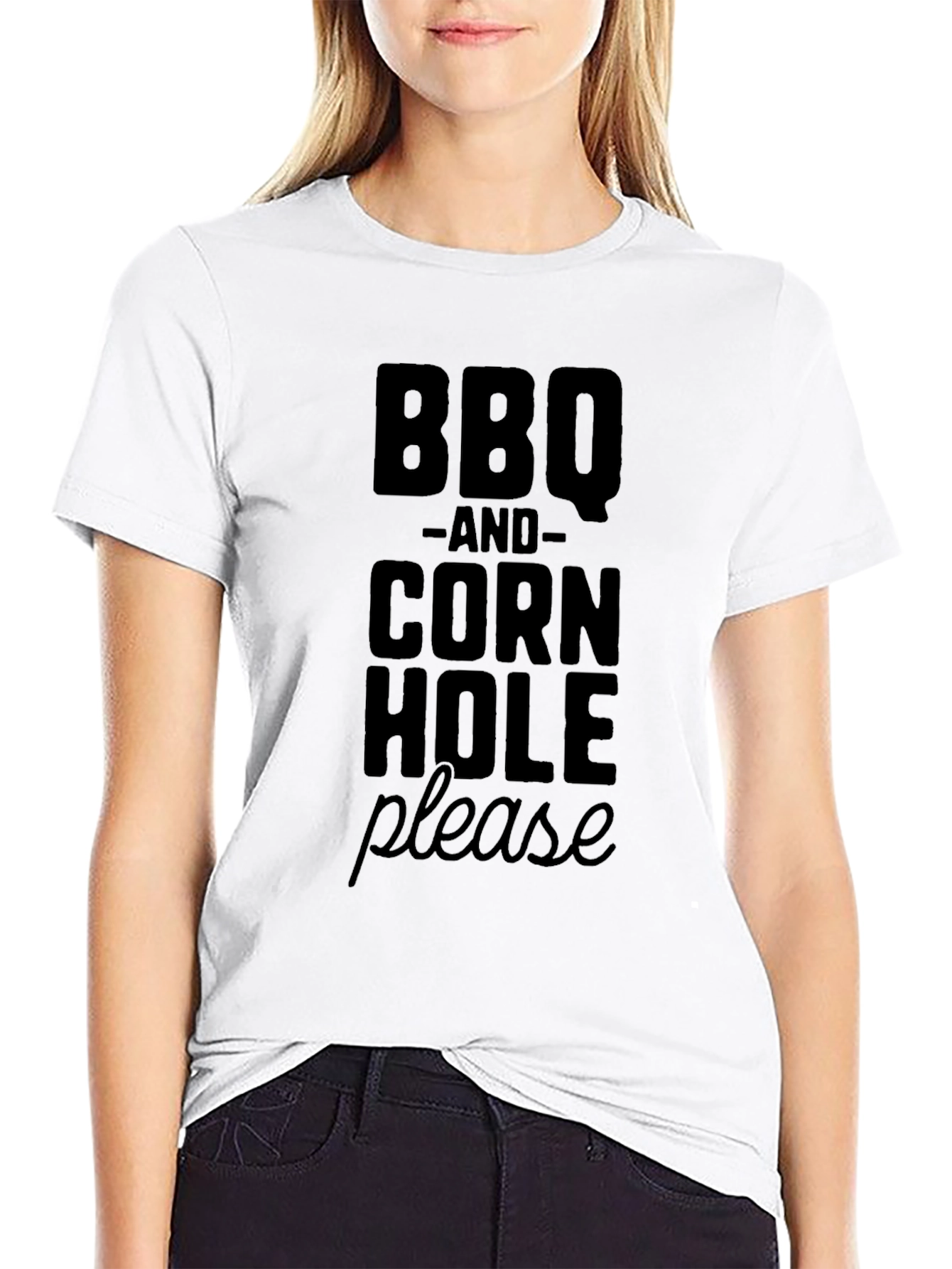 BBQ and Cornhole Please T-Shirt