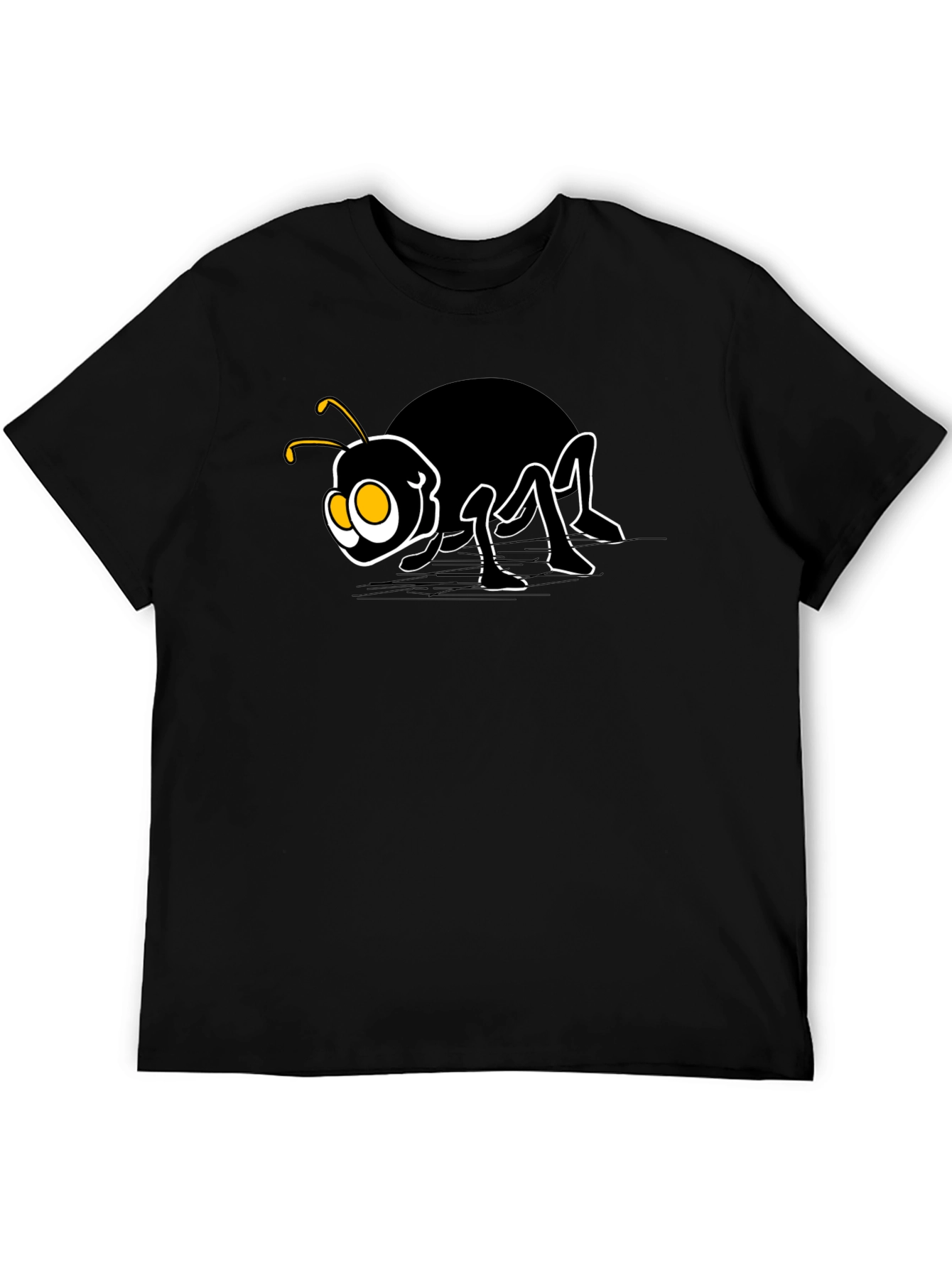 Funny Ant Graphic Black T-Shirt
