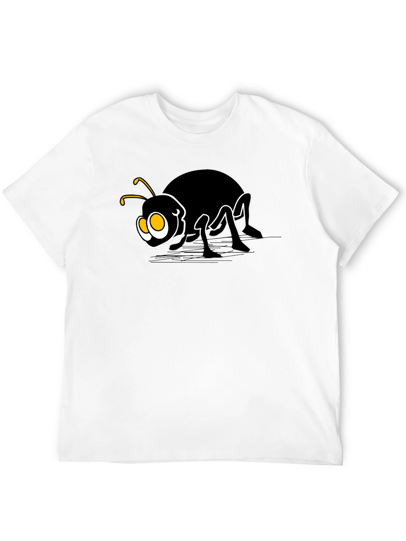 Funny Ant Graphic Black T-Shirt
