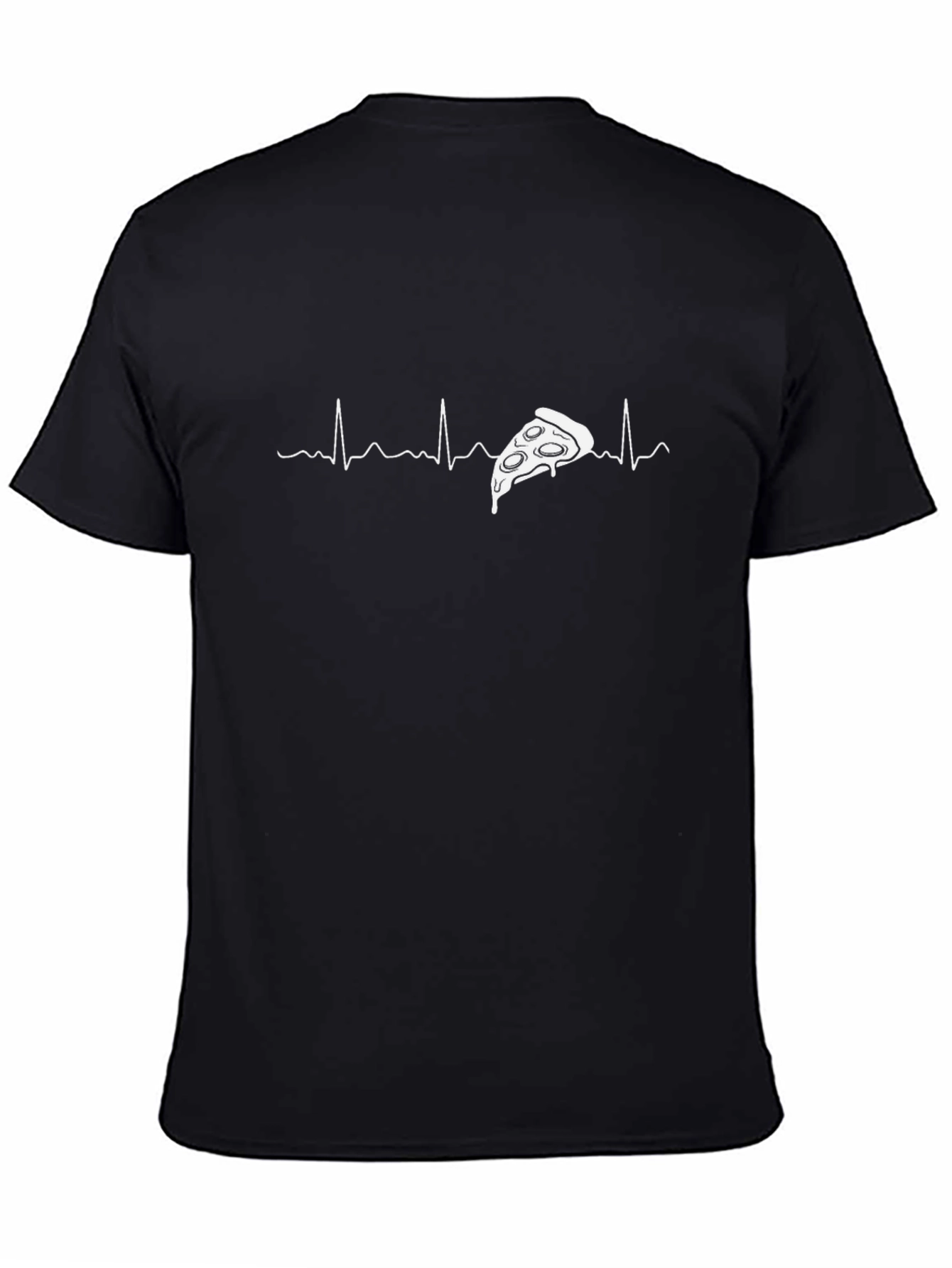 Pizza Heartbeat Graphic Tee - Unisex Soft Cotton T-Shirt