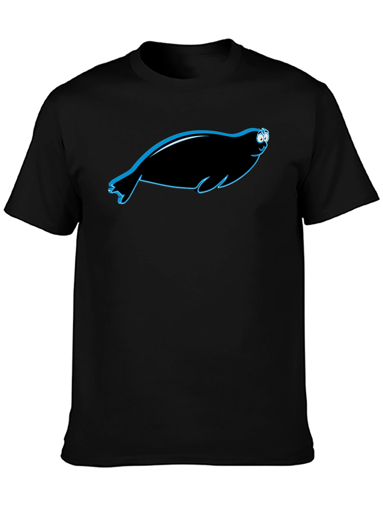 Funny Seal Graphic Tee - Black Unisex Shirt