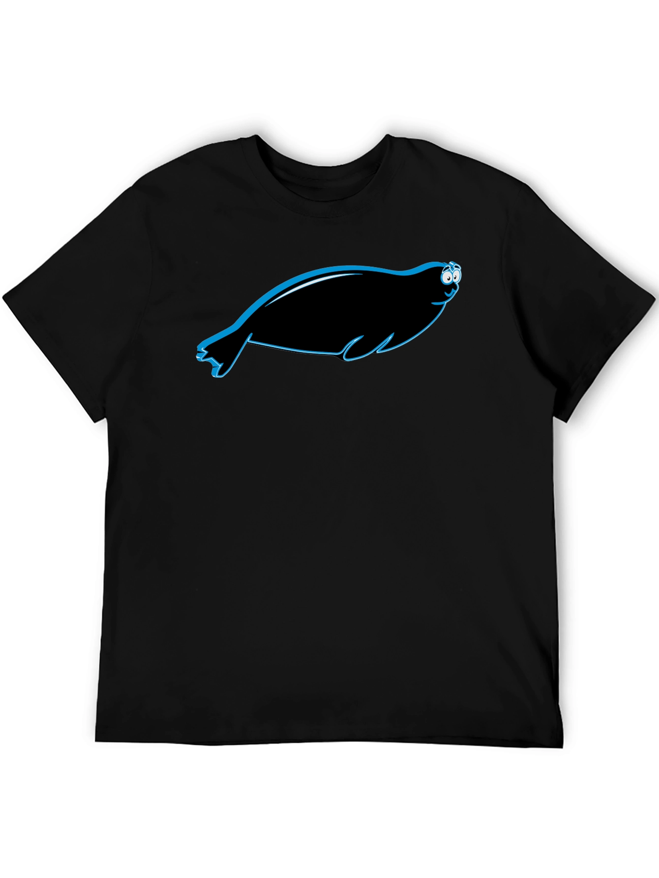 Funny Seal Graphic Tee - Black Unisex Shirt