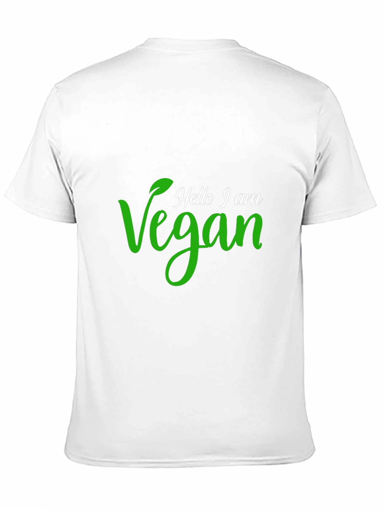 Hello I am Vegan T-Shirt - Green Vegan Design