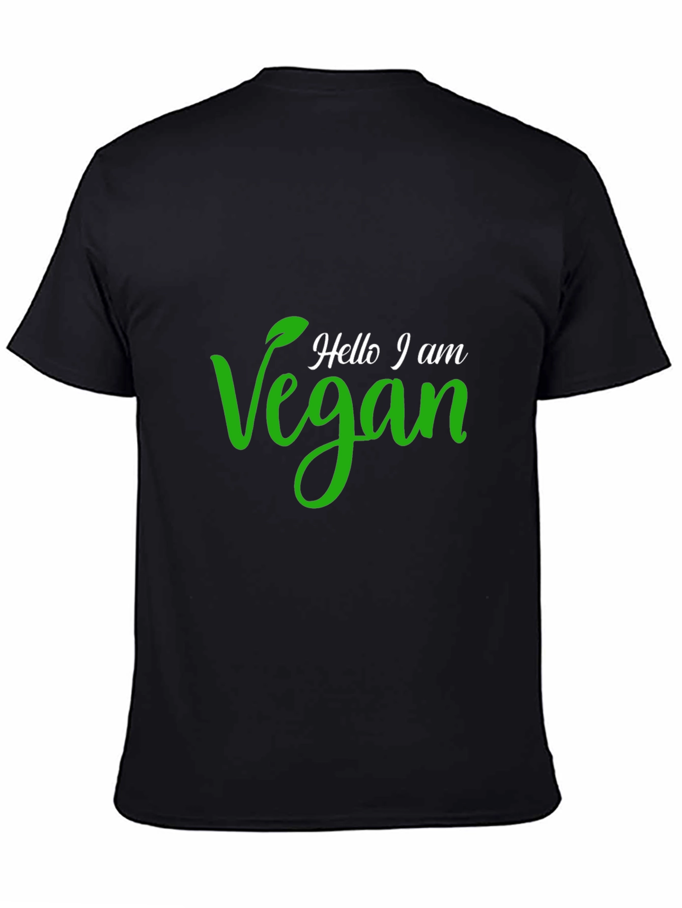 Hello I am Vegan T-Shirt - Green Vegan Design