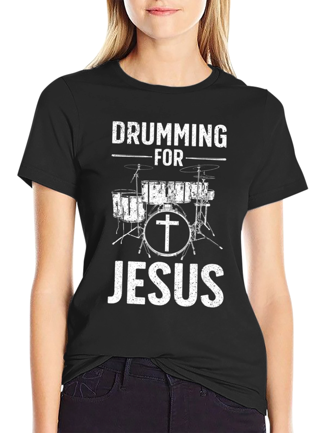 Drumming For Jesus T-Shirt - Christian Music Tee