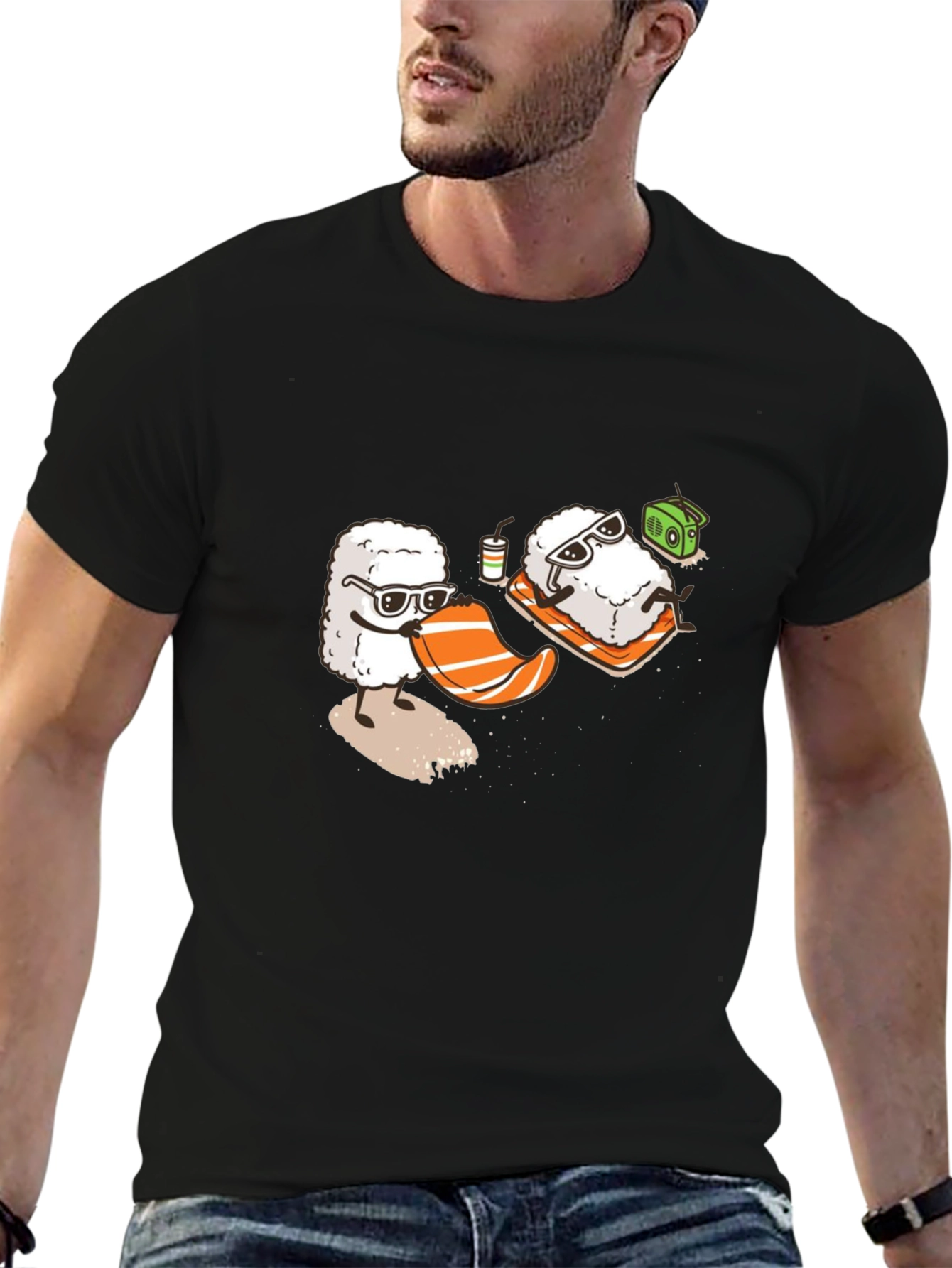 Sushi Summer T-Shirt - Black