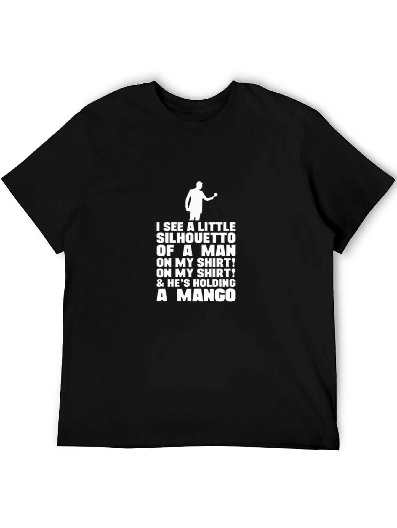 Silhouette Man Mango T-Shirt - Black Graphic Tee