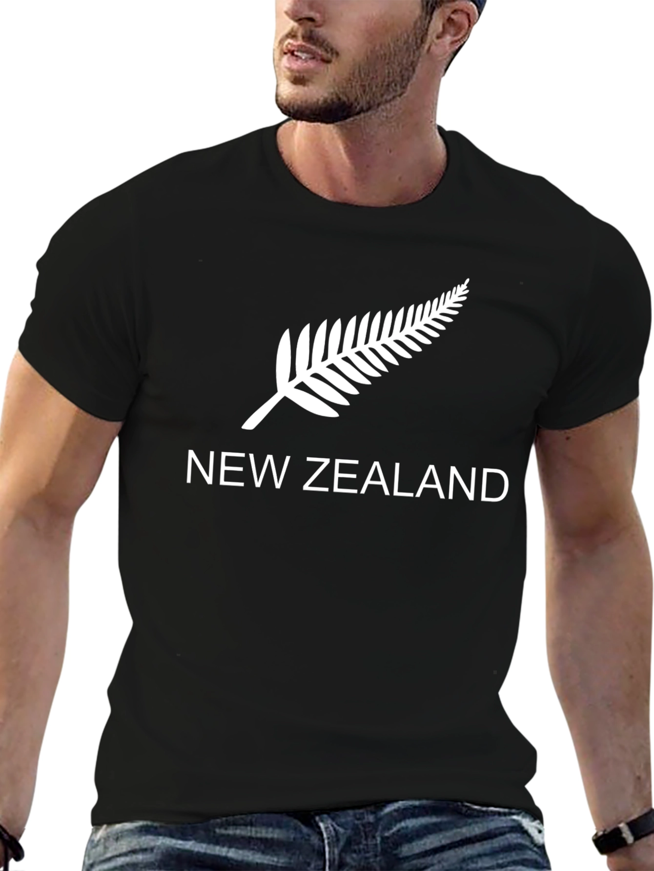 New Zealand Fern Black T-Shirt