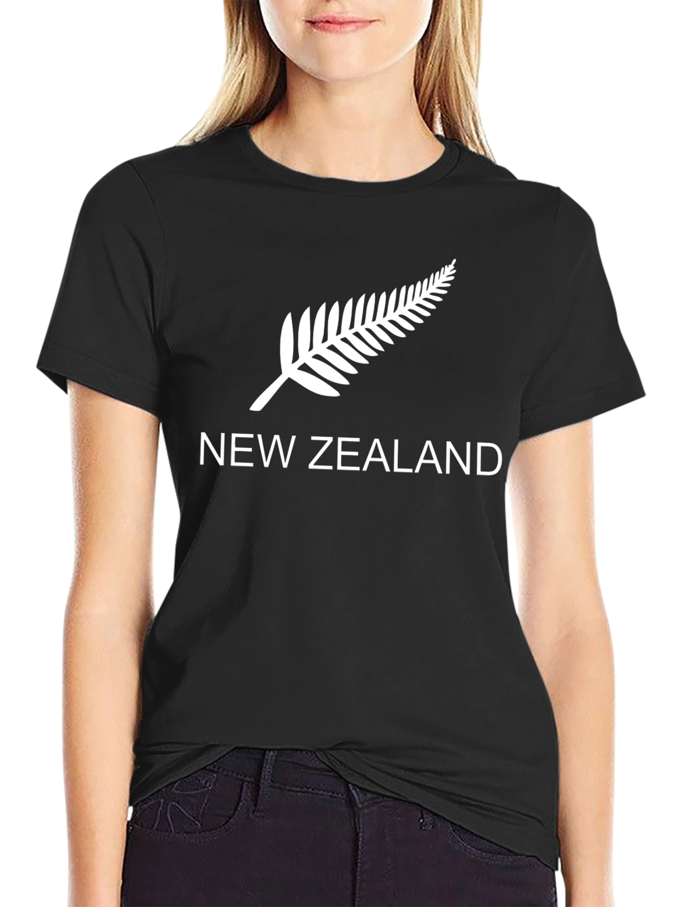 New Zealand Fern Black T-Shirt