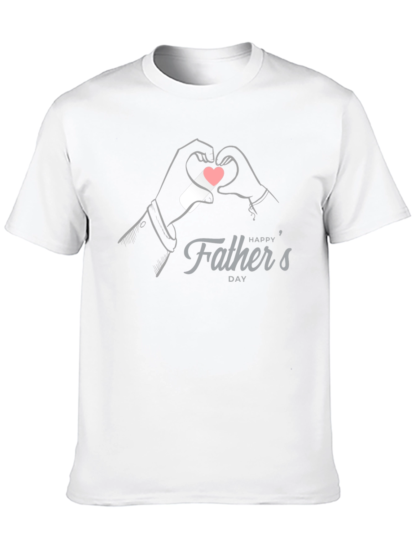 Happy Fathers Day T-Shirt - Heart Hands Graphic Tee