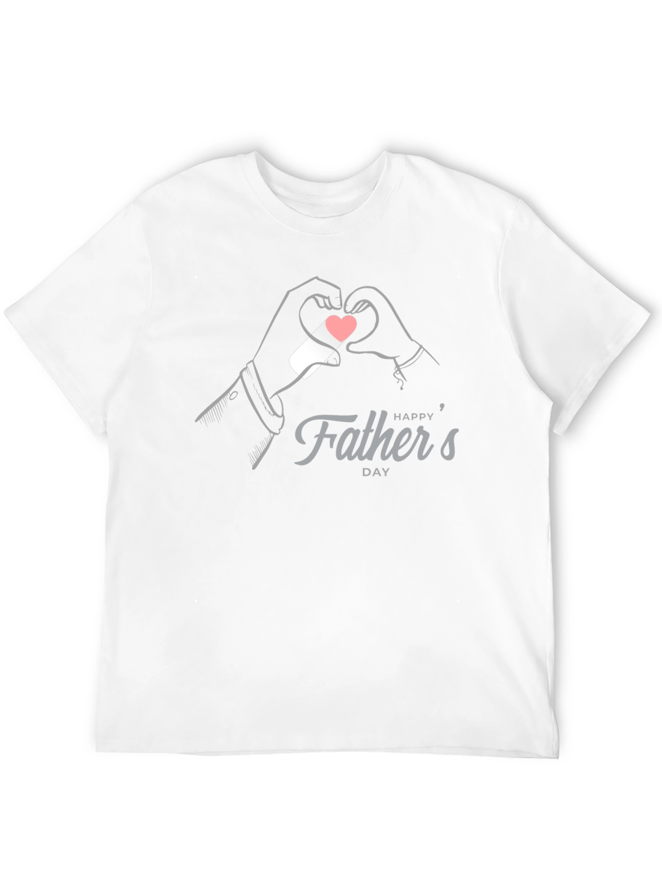 Happy Fathers Day T-Shirt - Heart Hands Graphic Tee