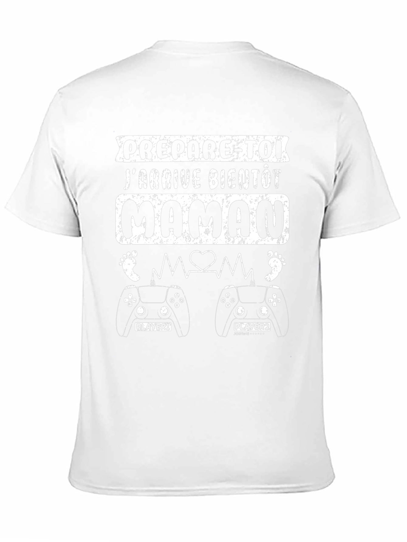 Prepárate Maman Black T-Shirt - Gamer Baby Announcement