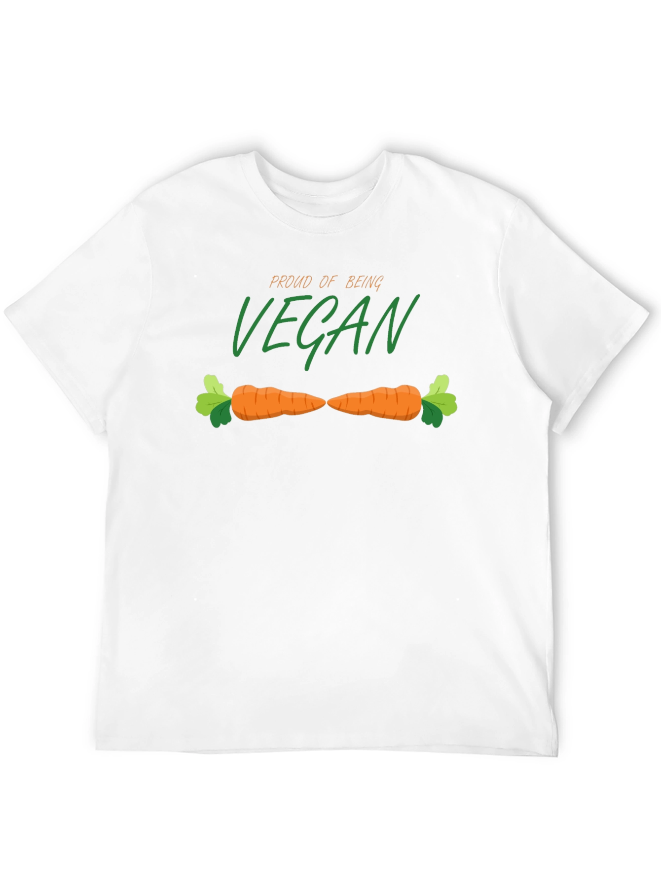Proud Vegan Graphic Tee - Carrot Design