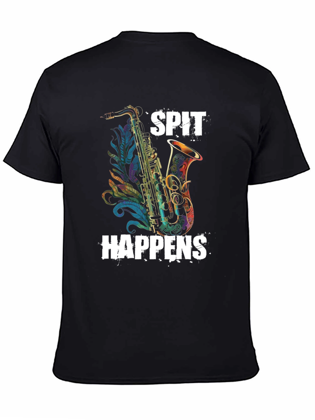 Spit Happens Saxophone Graphic Tee