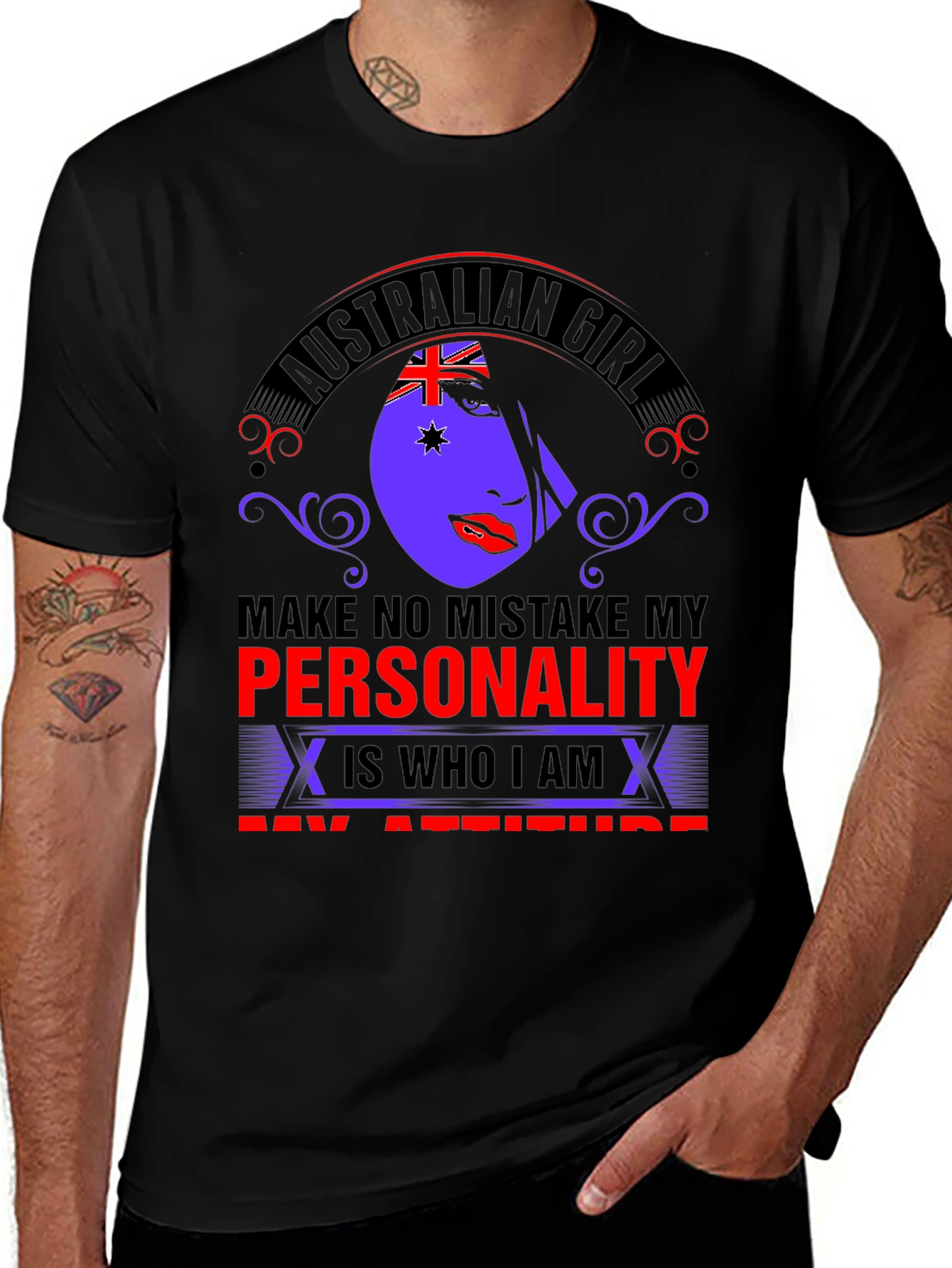 Australian Girl Personality Attitude Graphic Tee