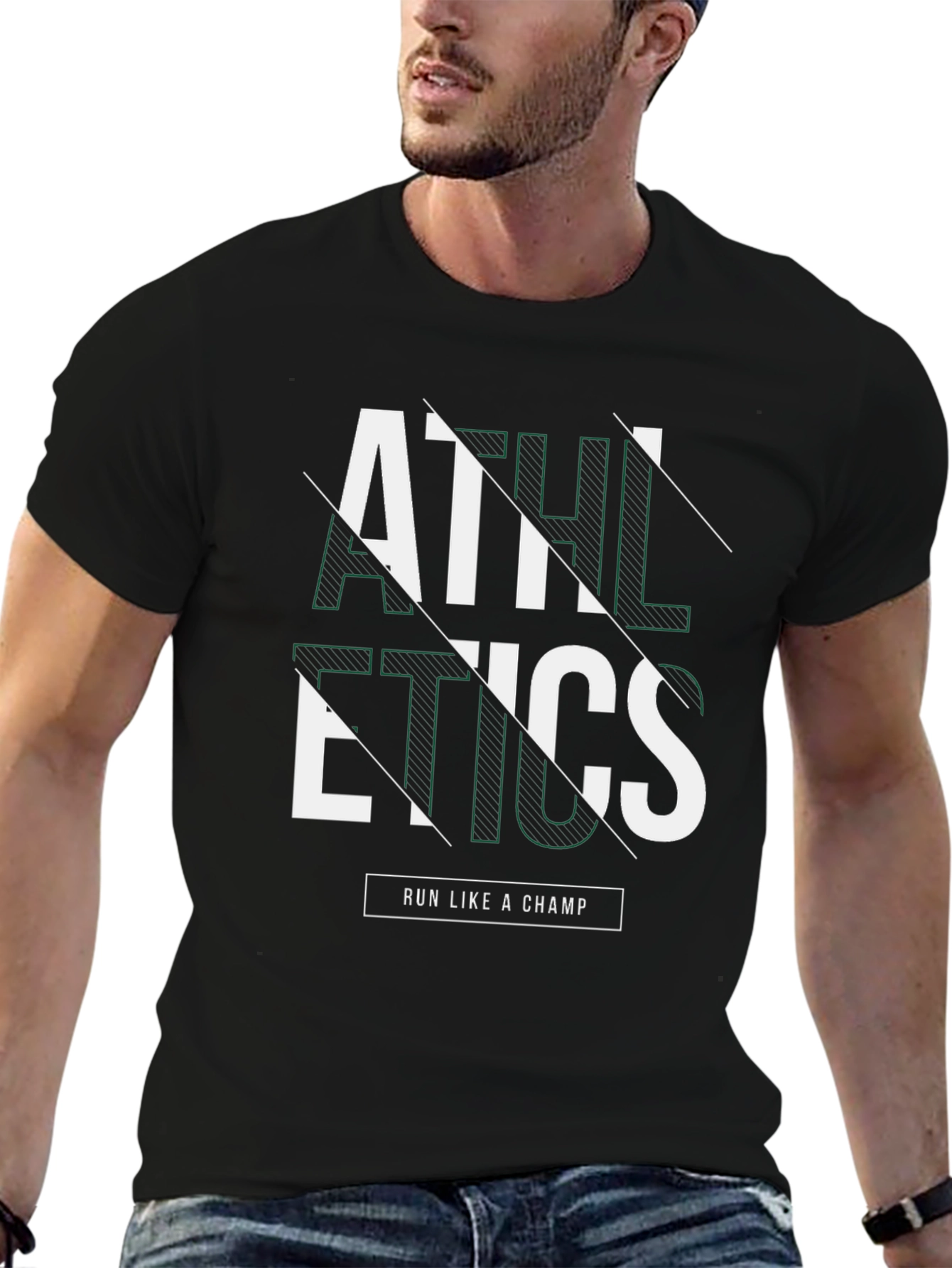 Athletics Graphic Print Crew Neck T-Shirt