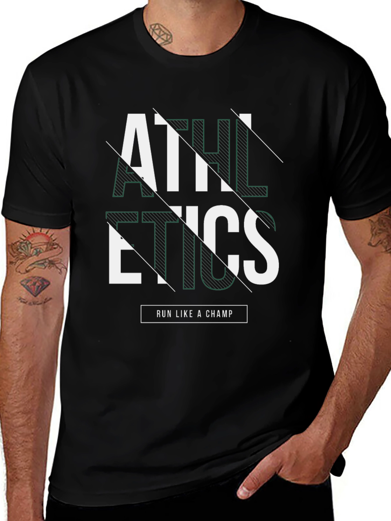 Athletics Graphic Print Crew Neck T-Shirt