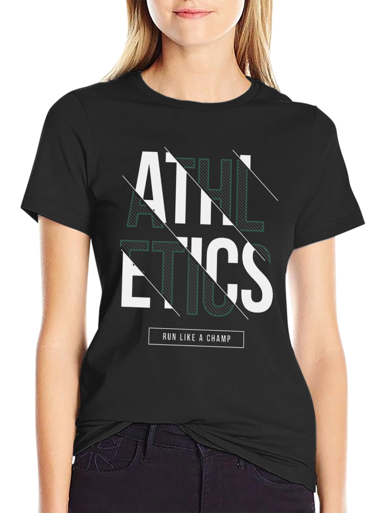 Athletics Graphic Print Crew Neck T-Shirt