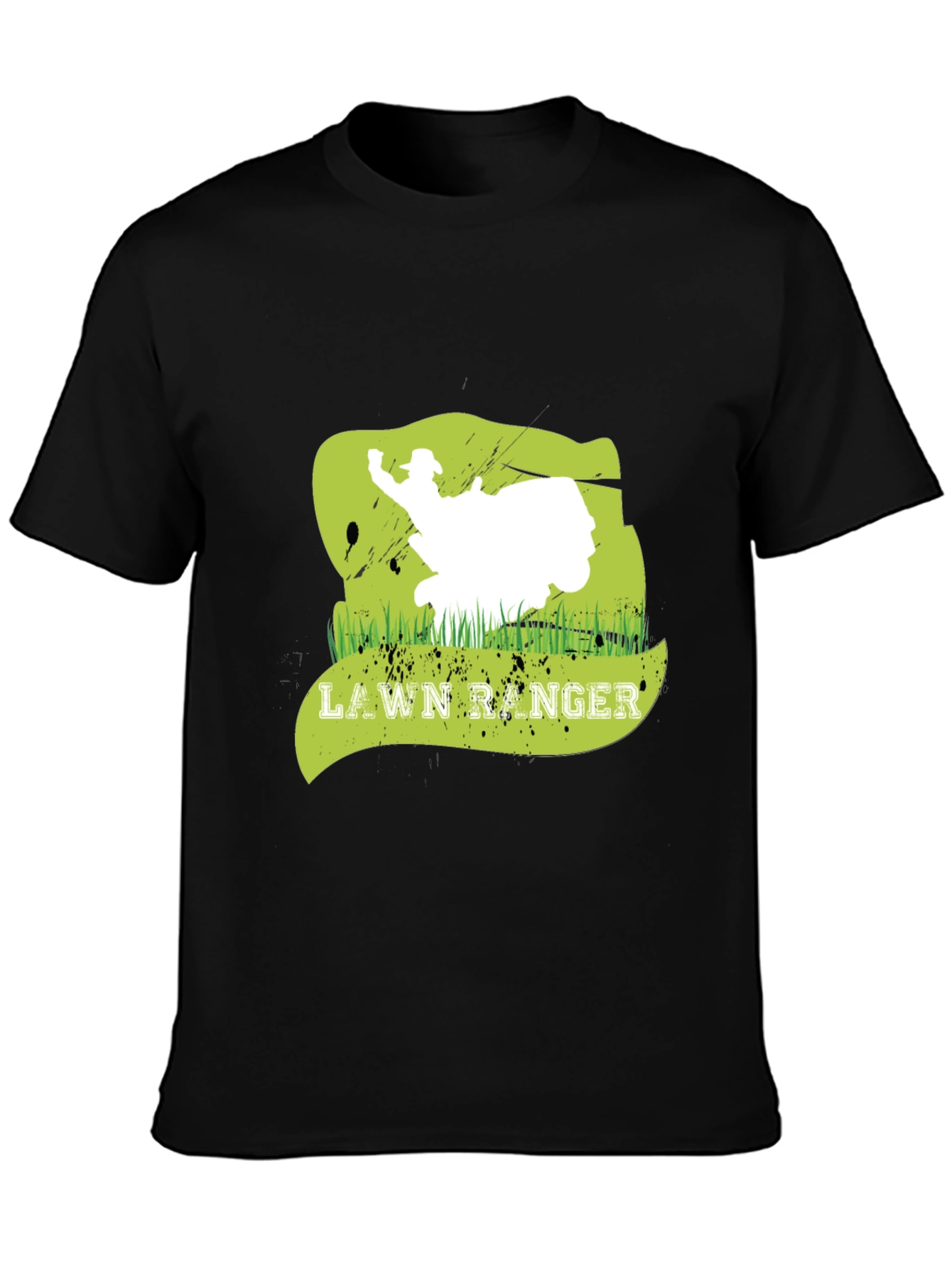 Lawn Ranger Graphic Tee - Black Cotton T-Shirt