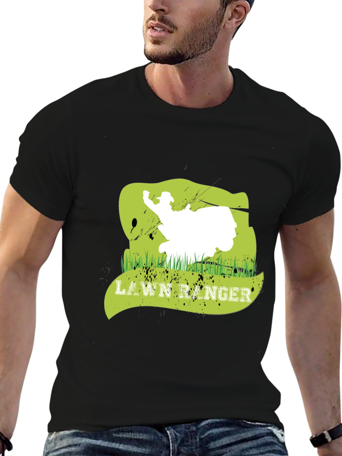 Lawn Ranger Graphic Tee - Black Cotton T-Shirt